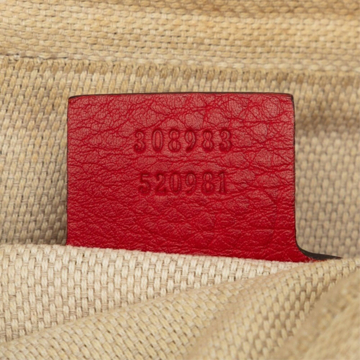 Gucci Red Color Leather Shoulder Bag (Pre-Owned)