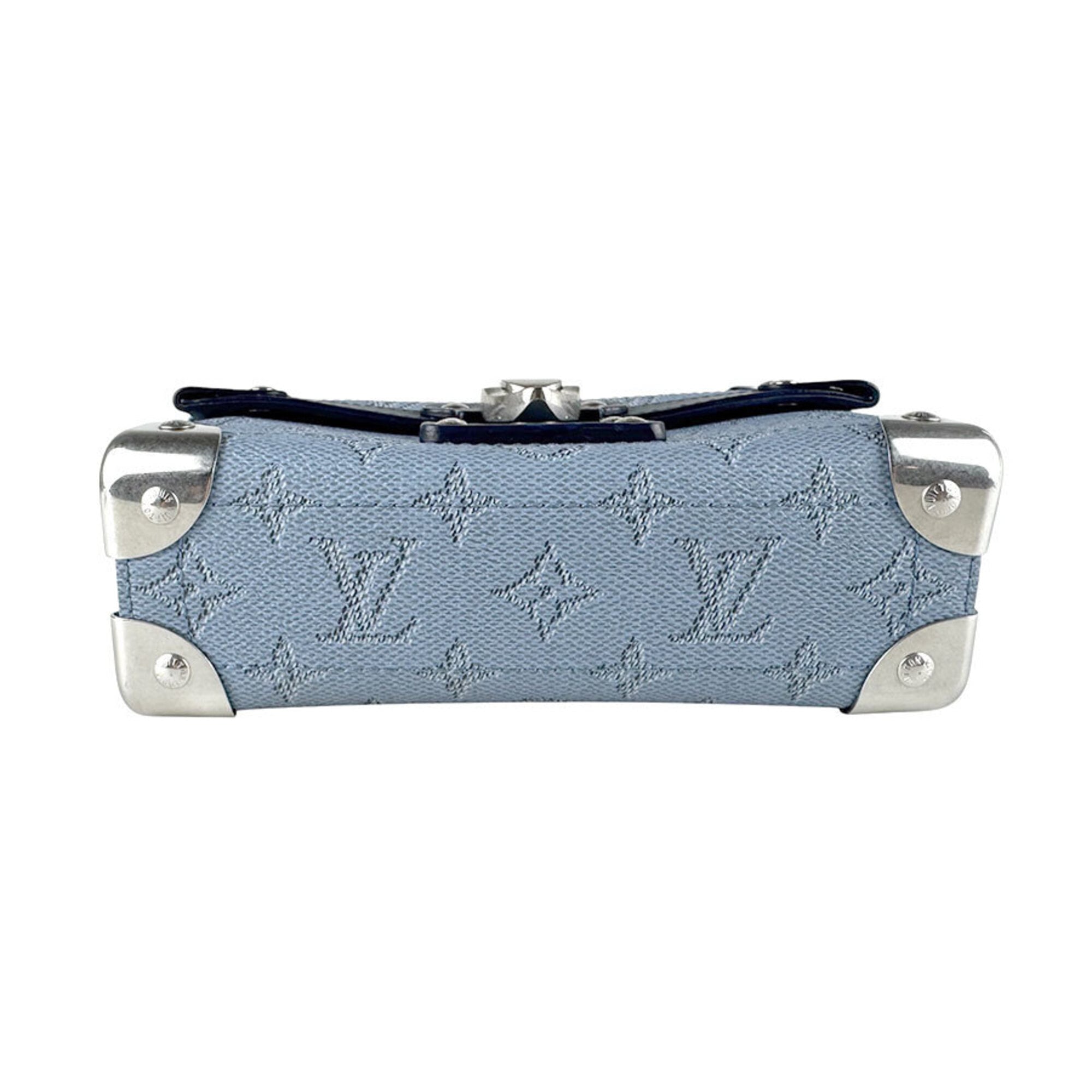 Louis Vuitton Blue Monogram Shoulder Bag (Pre-Owned)