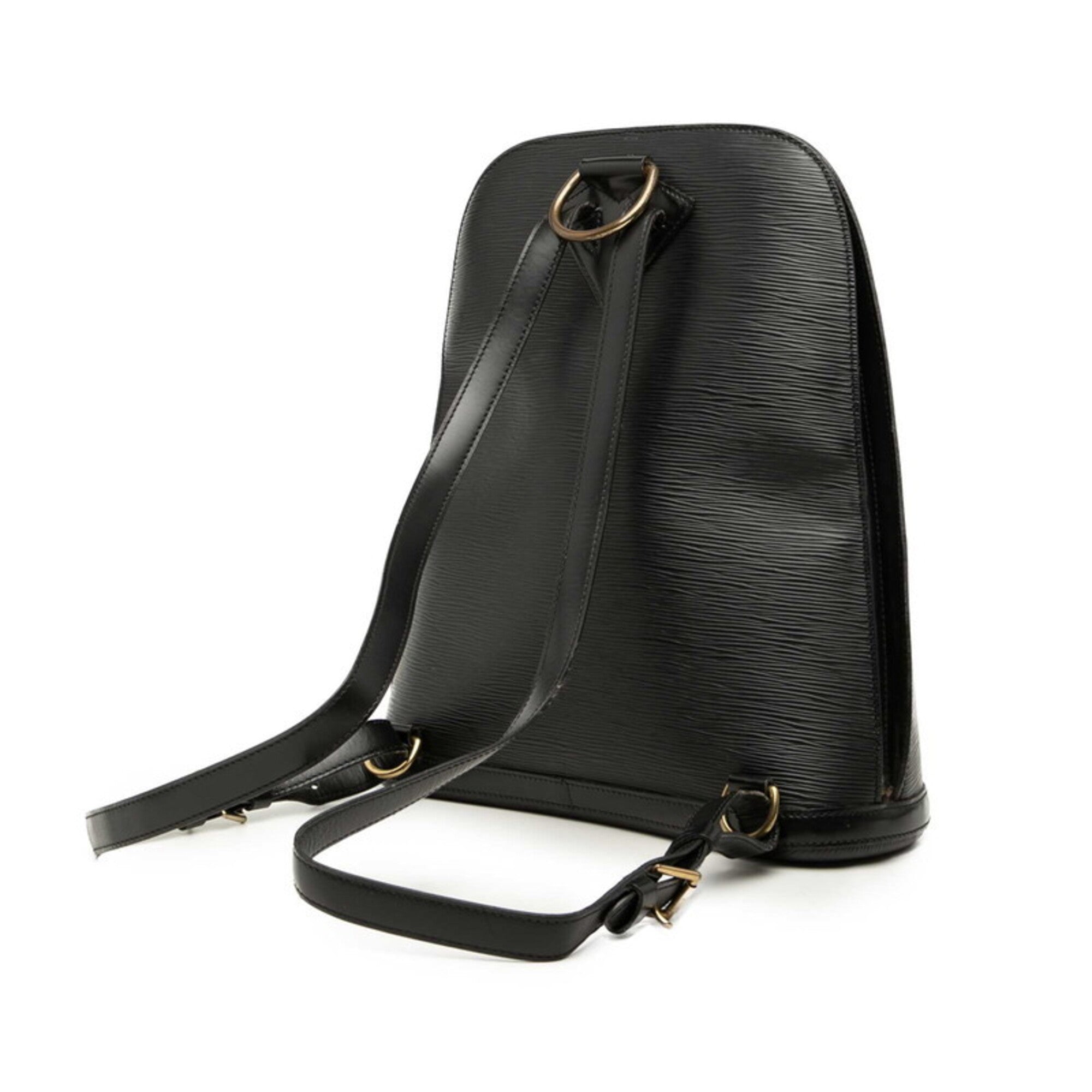 Louis Vuitton Black Noir Leather Backpack (Pre-Owned)