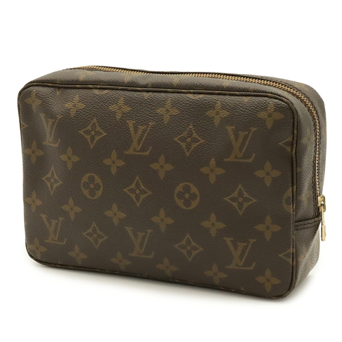 Louis Vuitton Brown Monogram Clutch Bag Handbag (Pre-Owned)