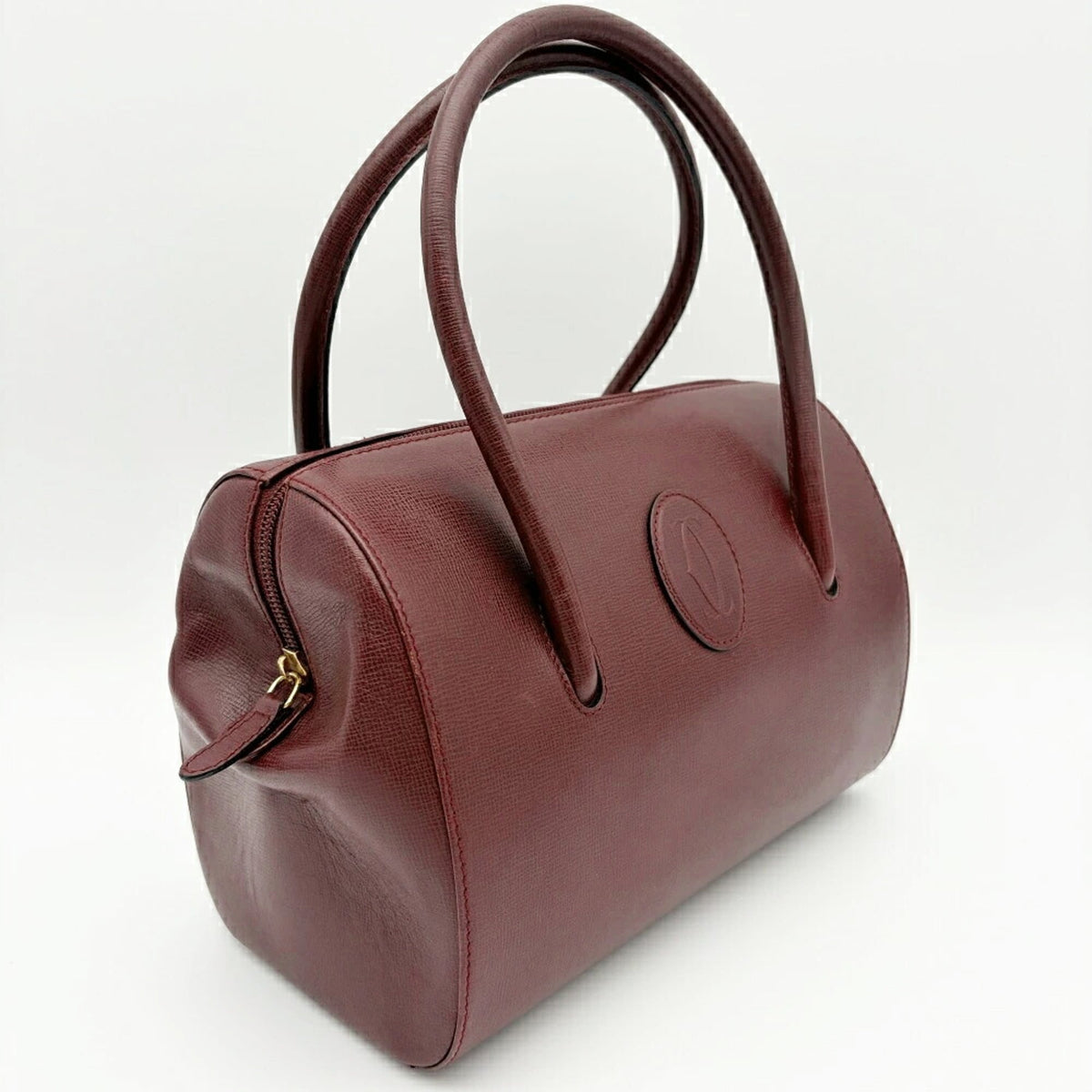 Cartier Must Bordeaux Leather Handbag (Pre-Owned)