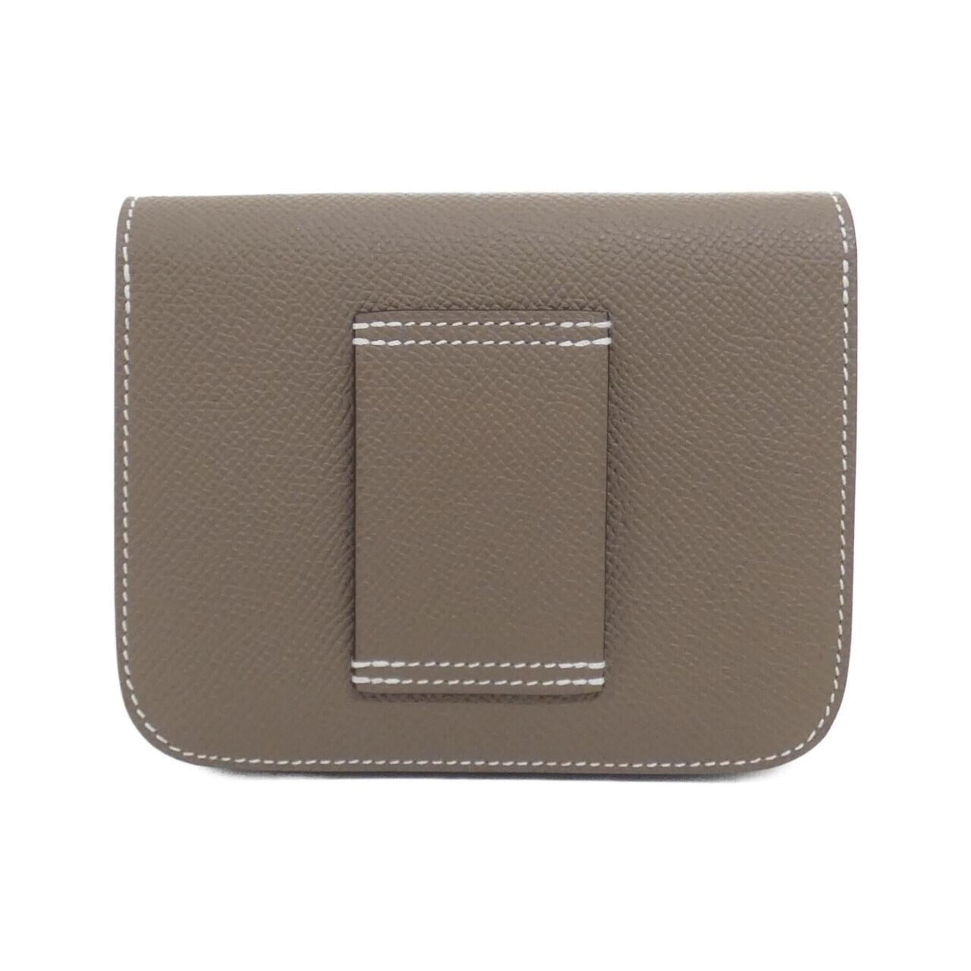 Hermes Etoupe Gray Epsom Leather Coin Purse/Coin Case (Pre-Owned)
