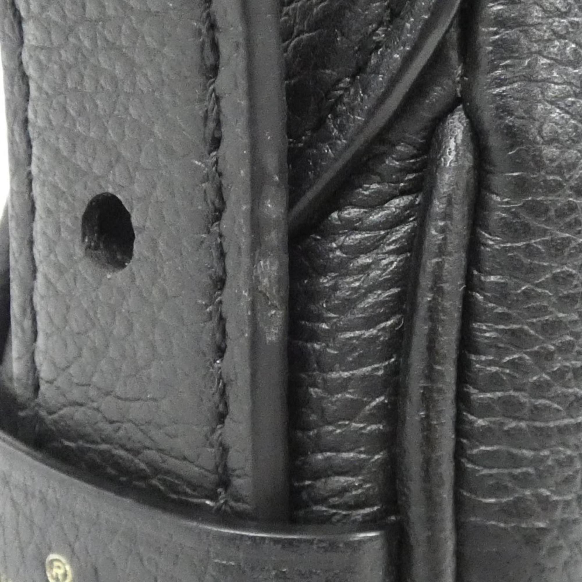 Louis Vuitton Black Leather Shoulder Bag (Pre-Owned)