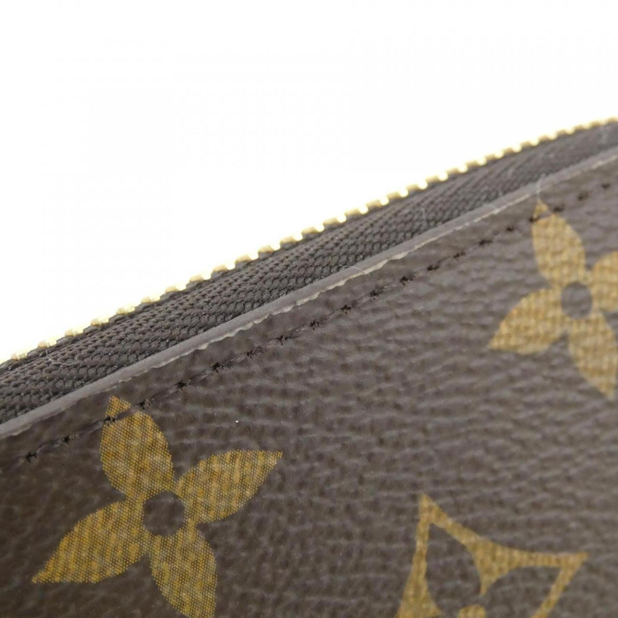 Louis Vuitton Marron Coated Canvas Long Wallet (Bi-Fold) (Pre-Owned)