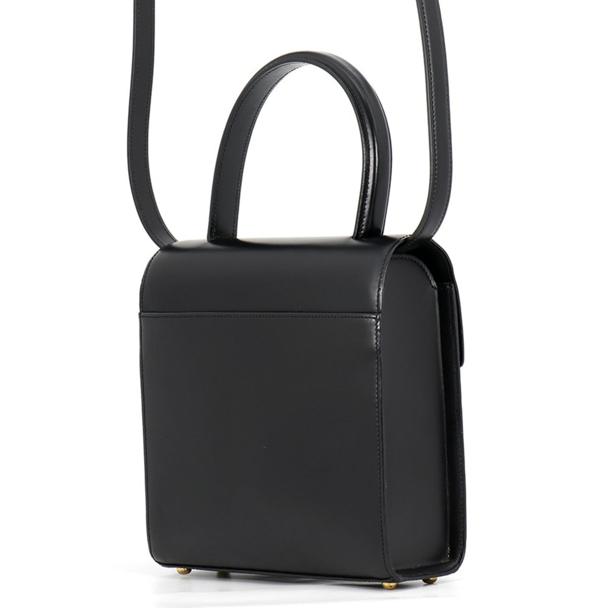 Cartier Panthère Black Leather Handbag Shoulder Bag (Pre-Owned)