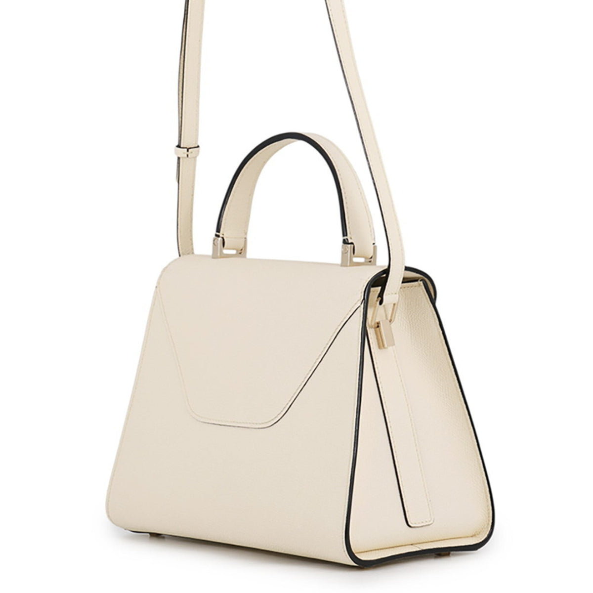 Valextra White Leather Handbag (Pre-Owned)