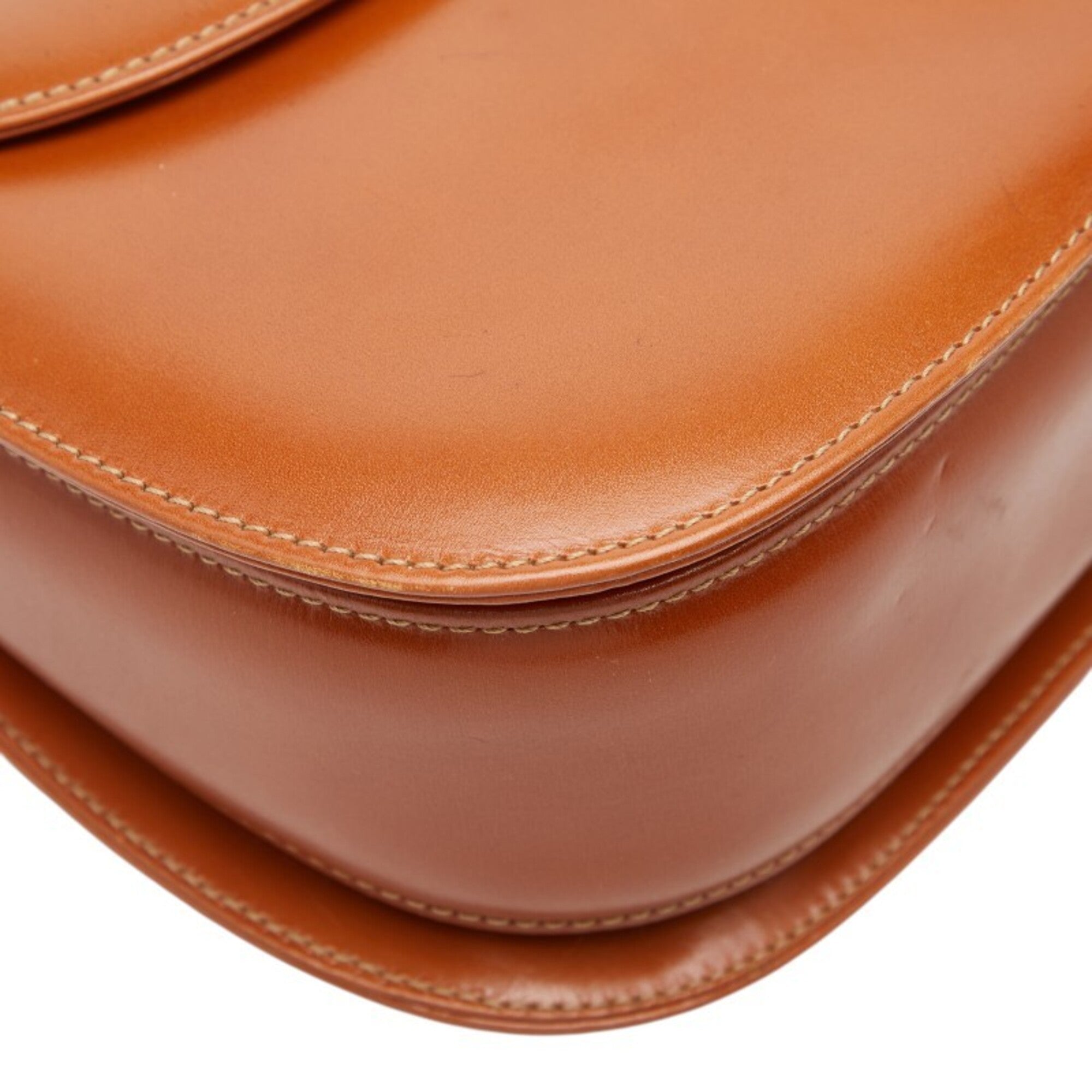 Gucci Brown Leather Handbag Shoulder Bag (Pre-Owned)