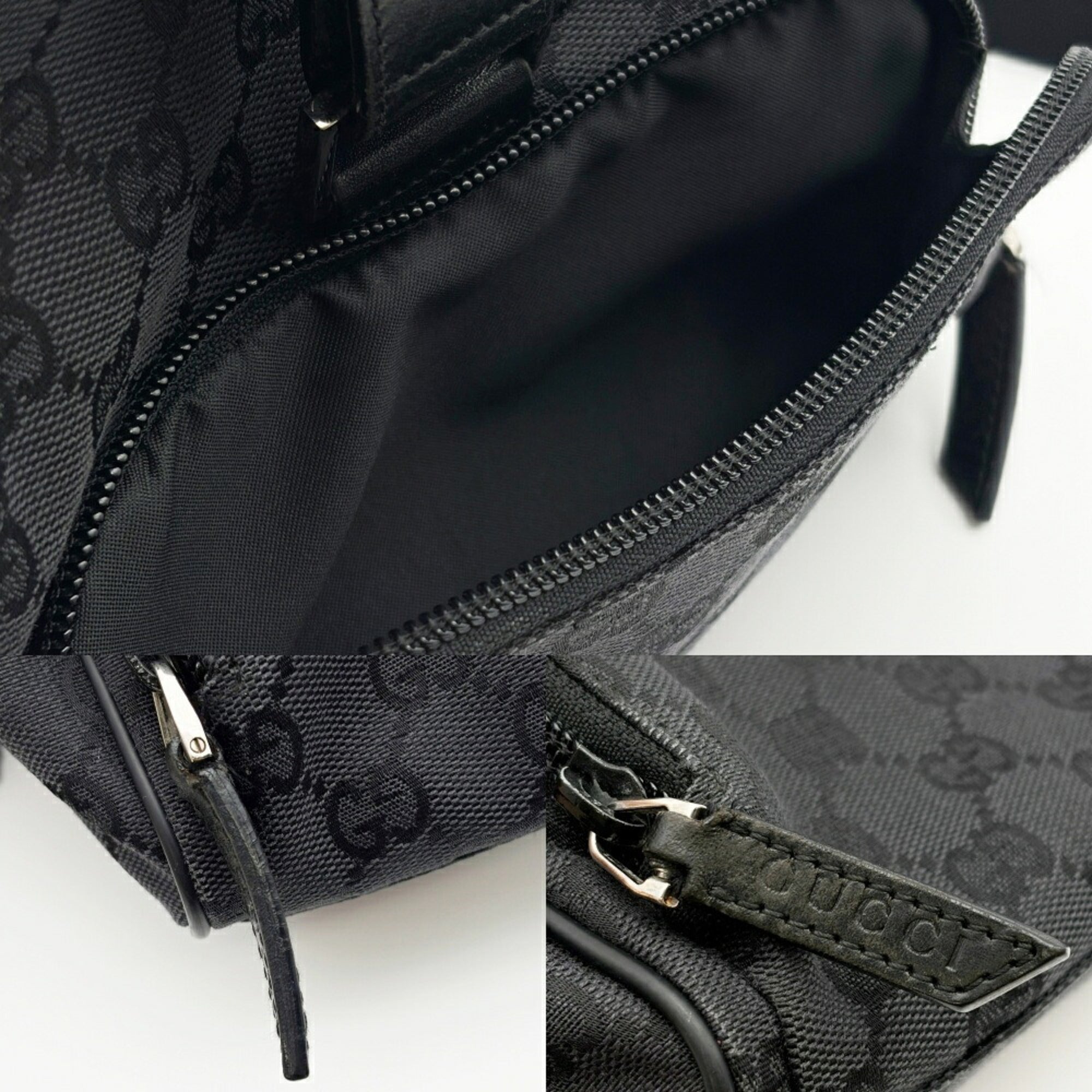 Gucci Black Gg Canvas Nylon (Pre-Owned)