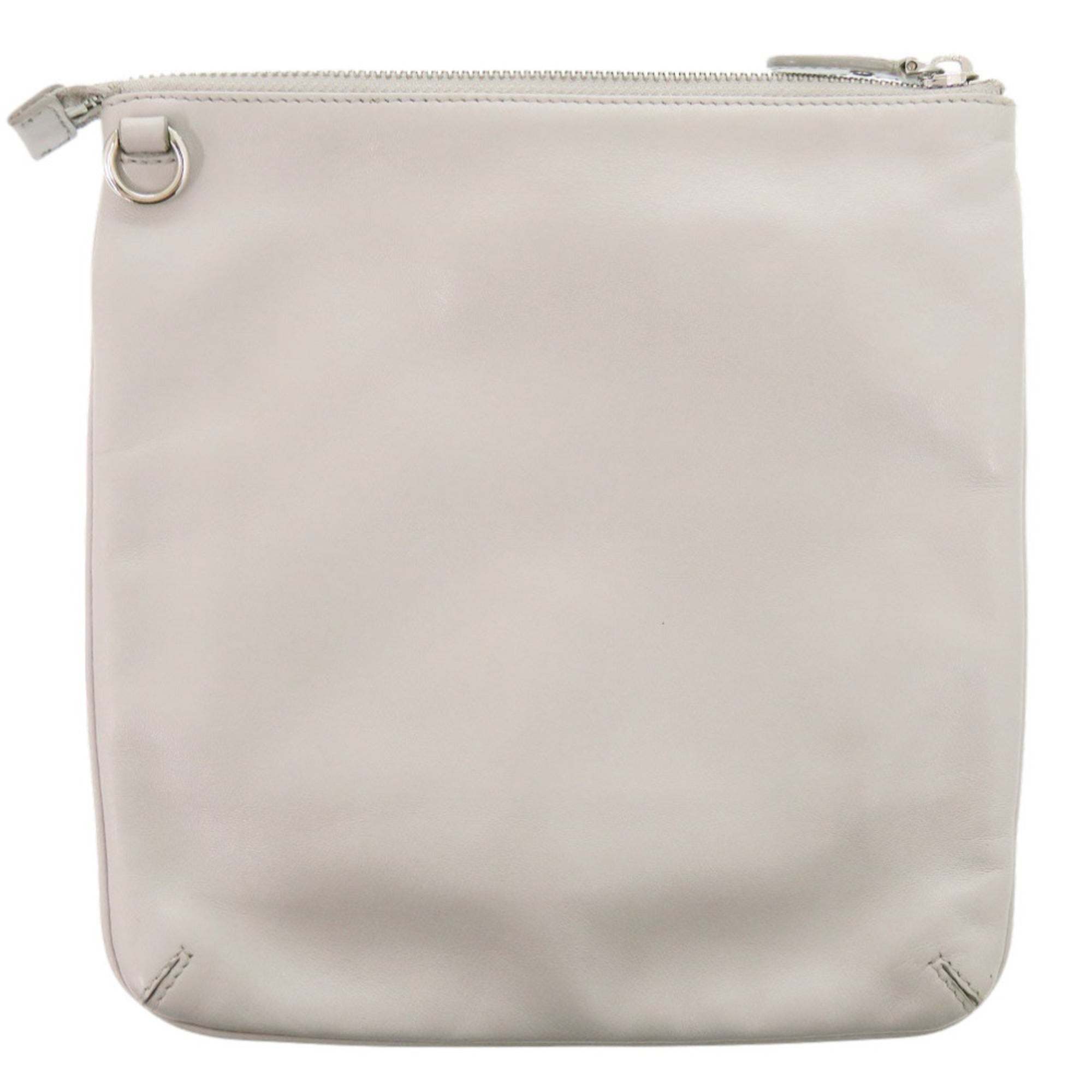 Salvatore Ferragamo Gray Leather Shoulder Bag (Pre-Owned)