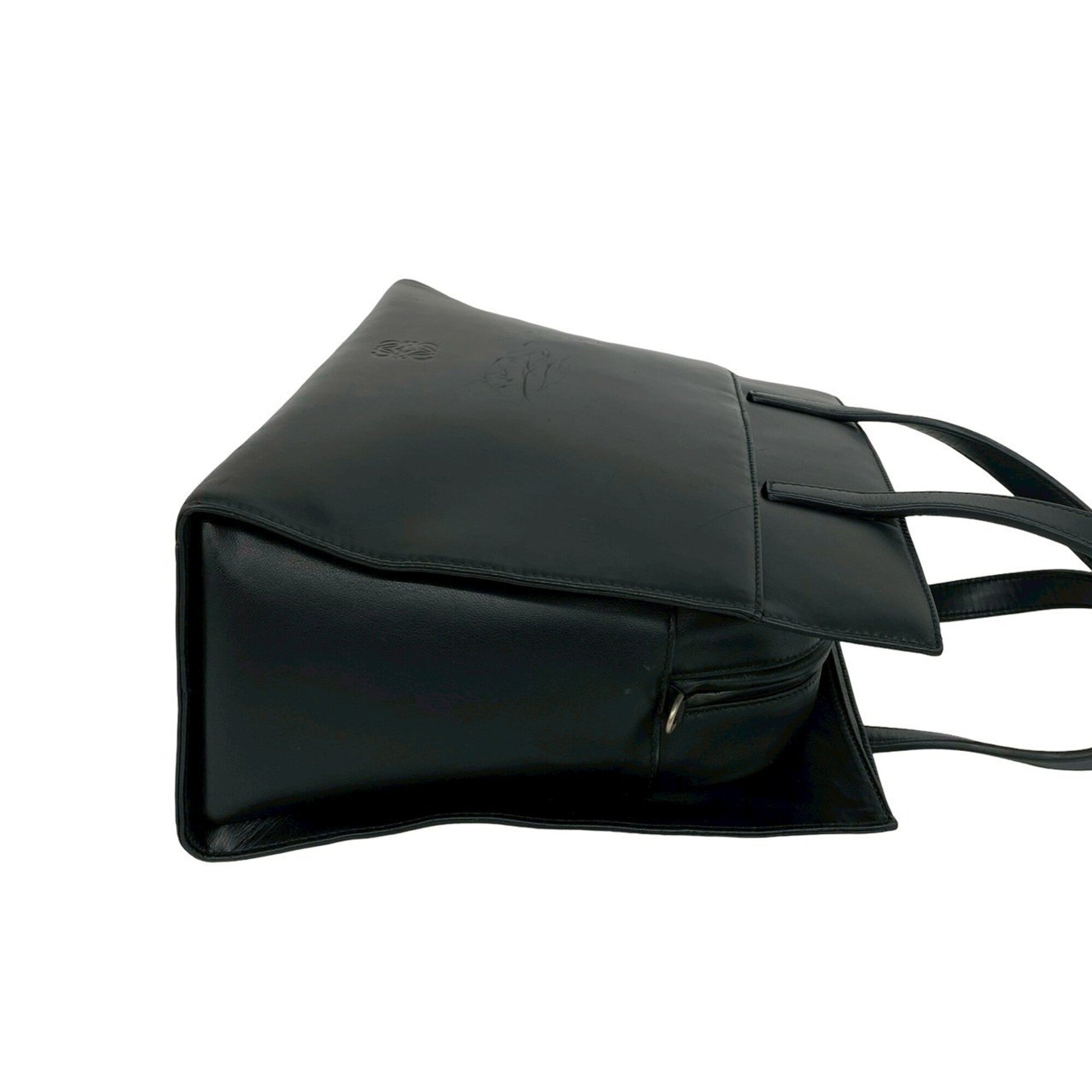 Loewe Black Leather Handbag Shoulder Bag Tote Bag (Pre-Owned)