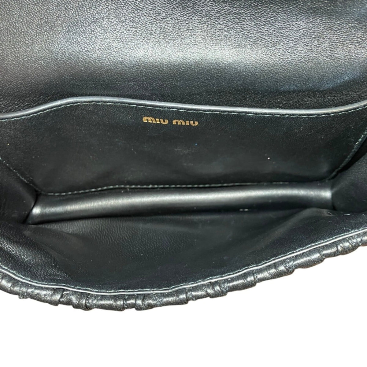 Miu Miu Brown Leather Metal Shoulder Bag (Pre-Owned)