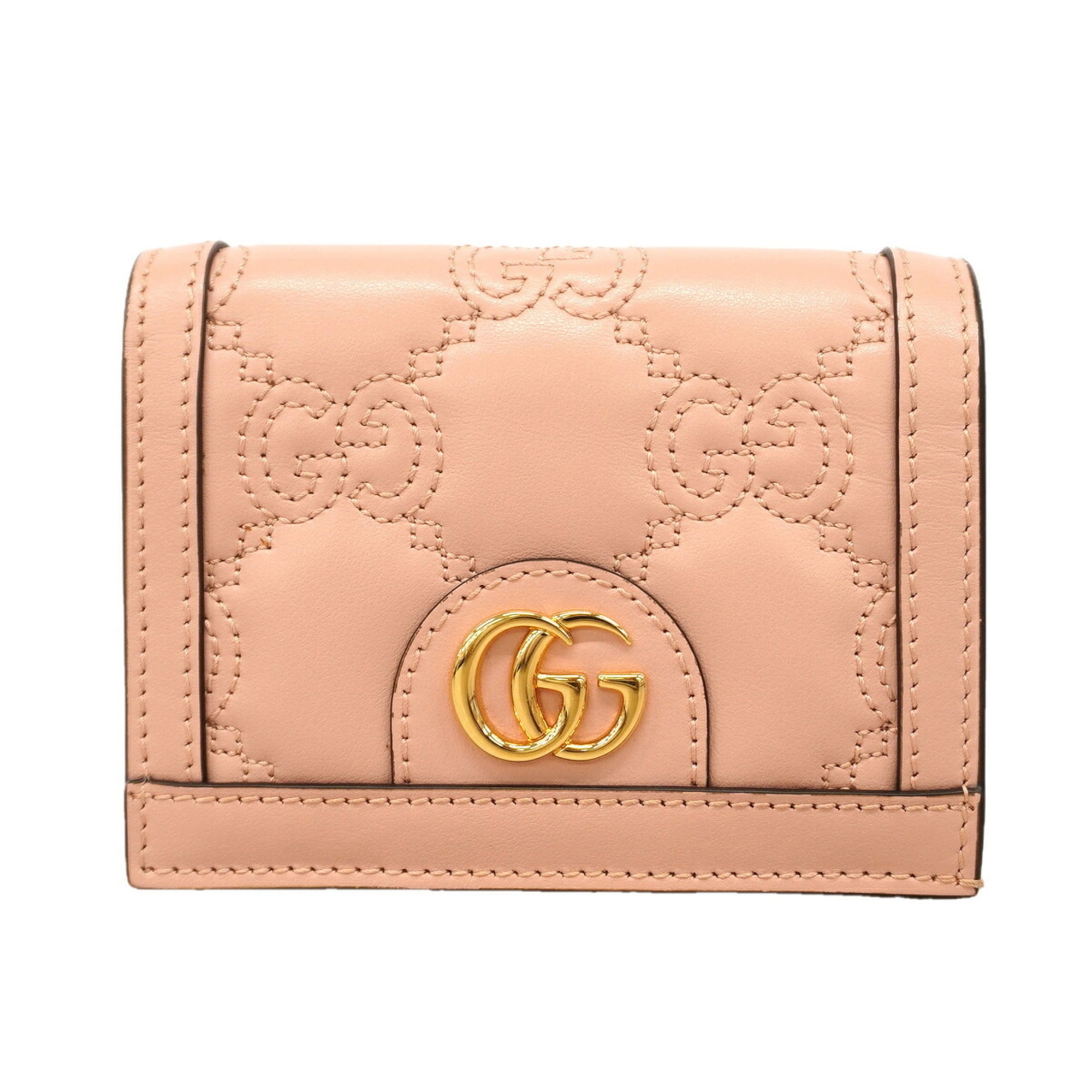 Gucci Pink Leather Wallet (Bi-Fold) (Pre-Owned)