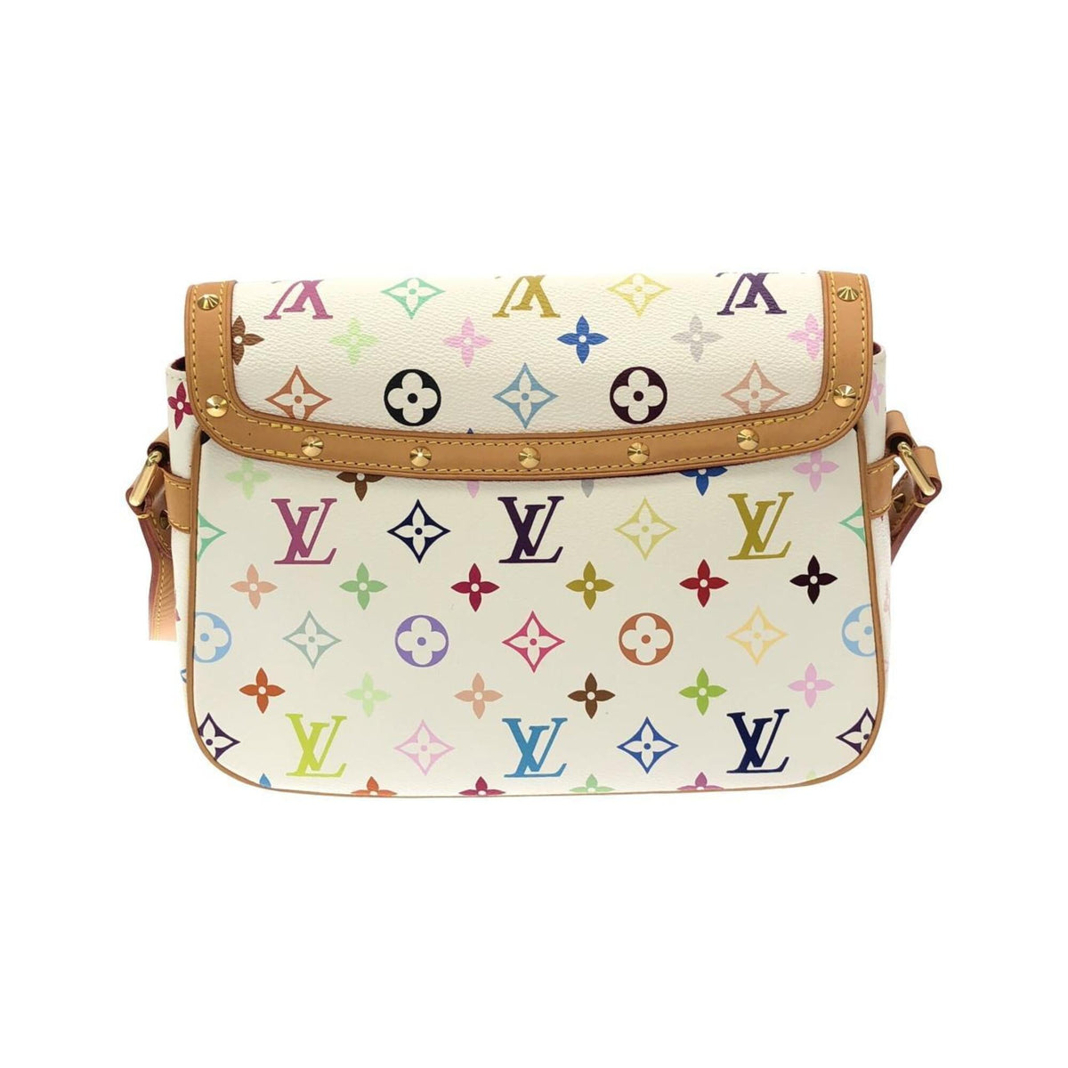 Louis Vuitton White Coated Canvas Shoulder Bag (Pre-Owned)