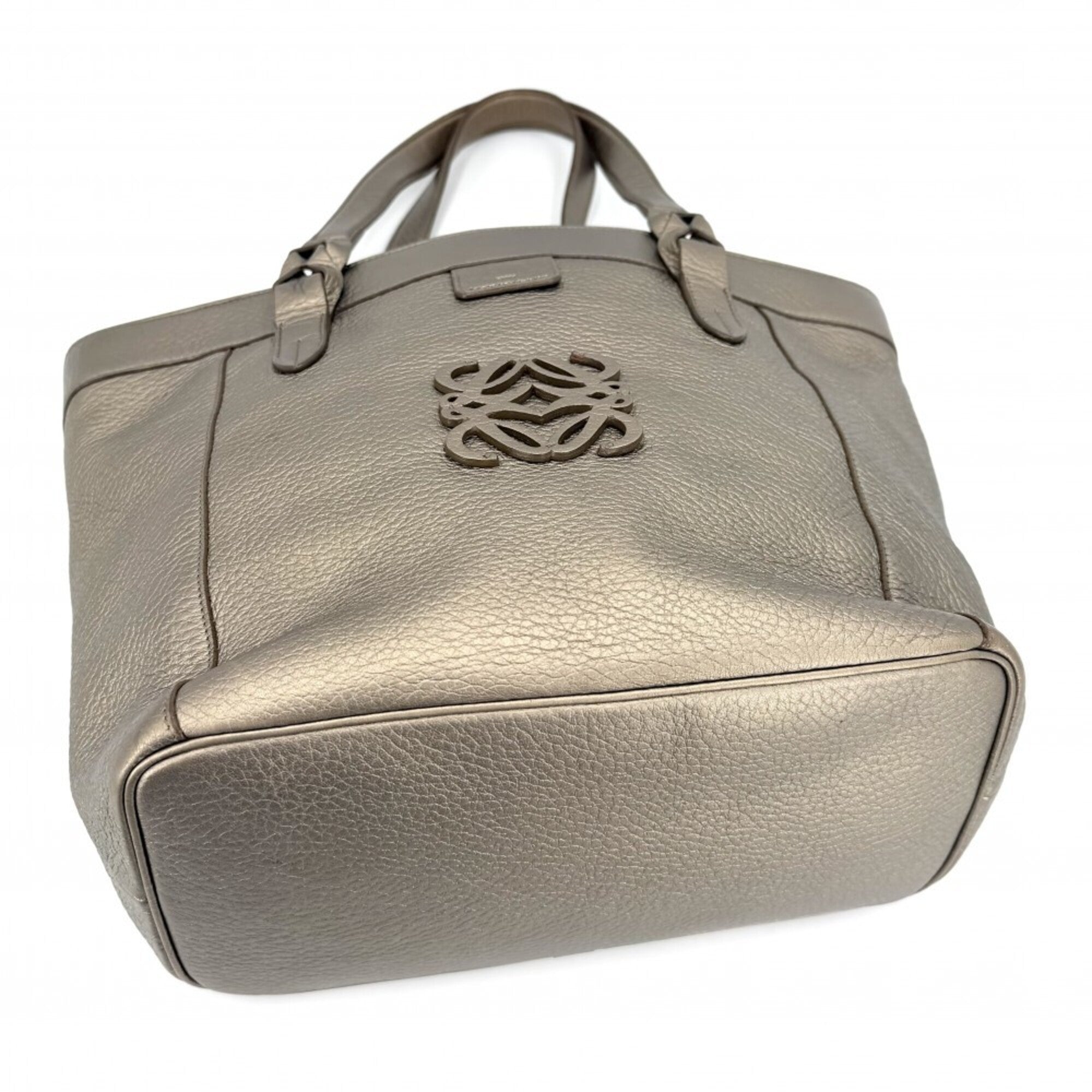 Loewe Gold Leather Handbag Tote Bag (Pre-Owned)