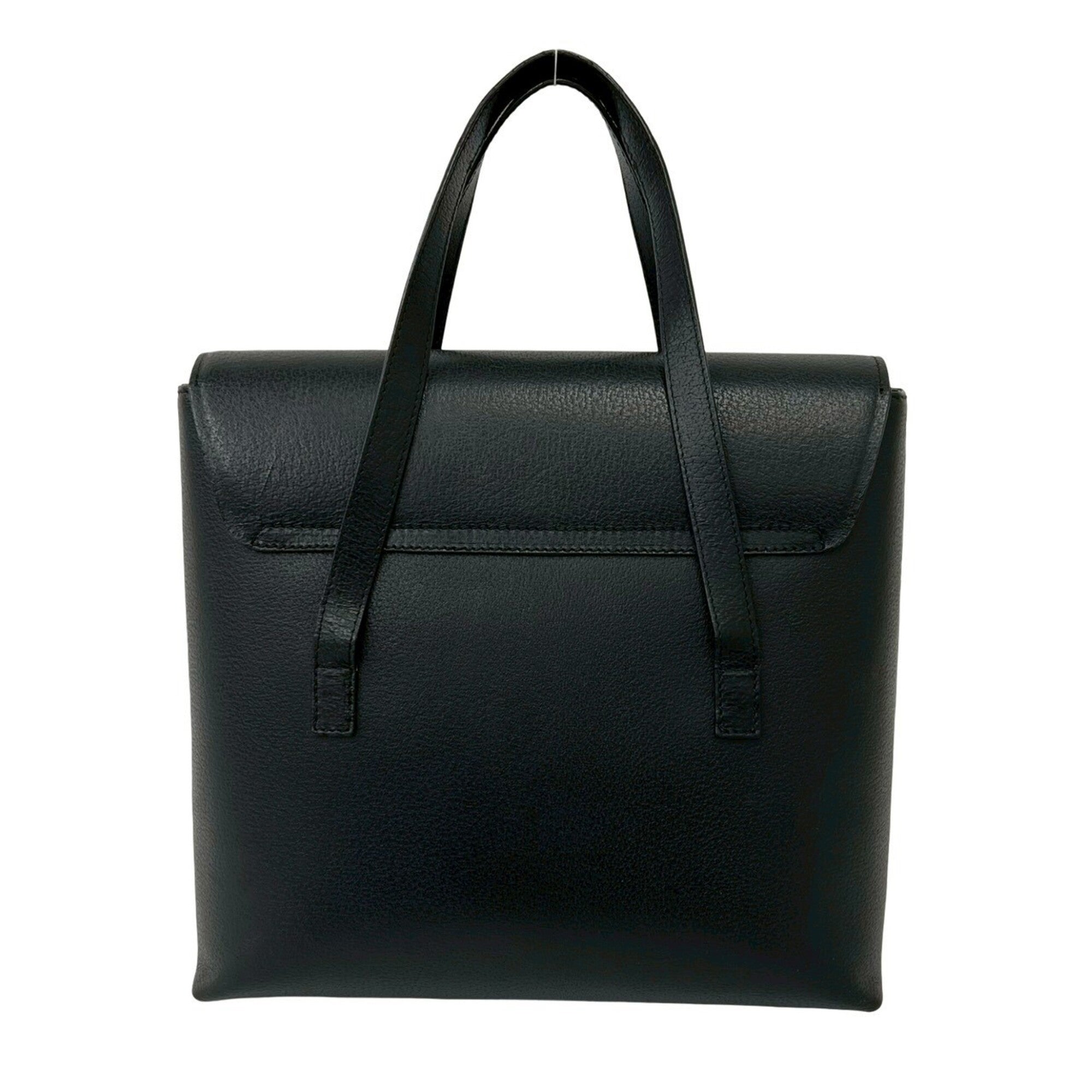 Gucci Black Leather Handbag Tote Bag (Pre-Owned)