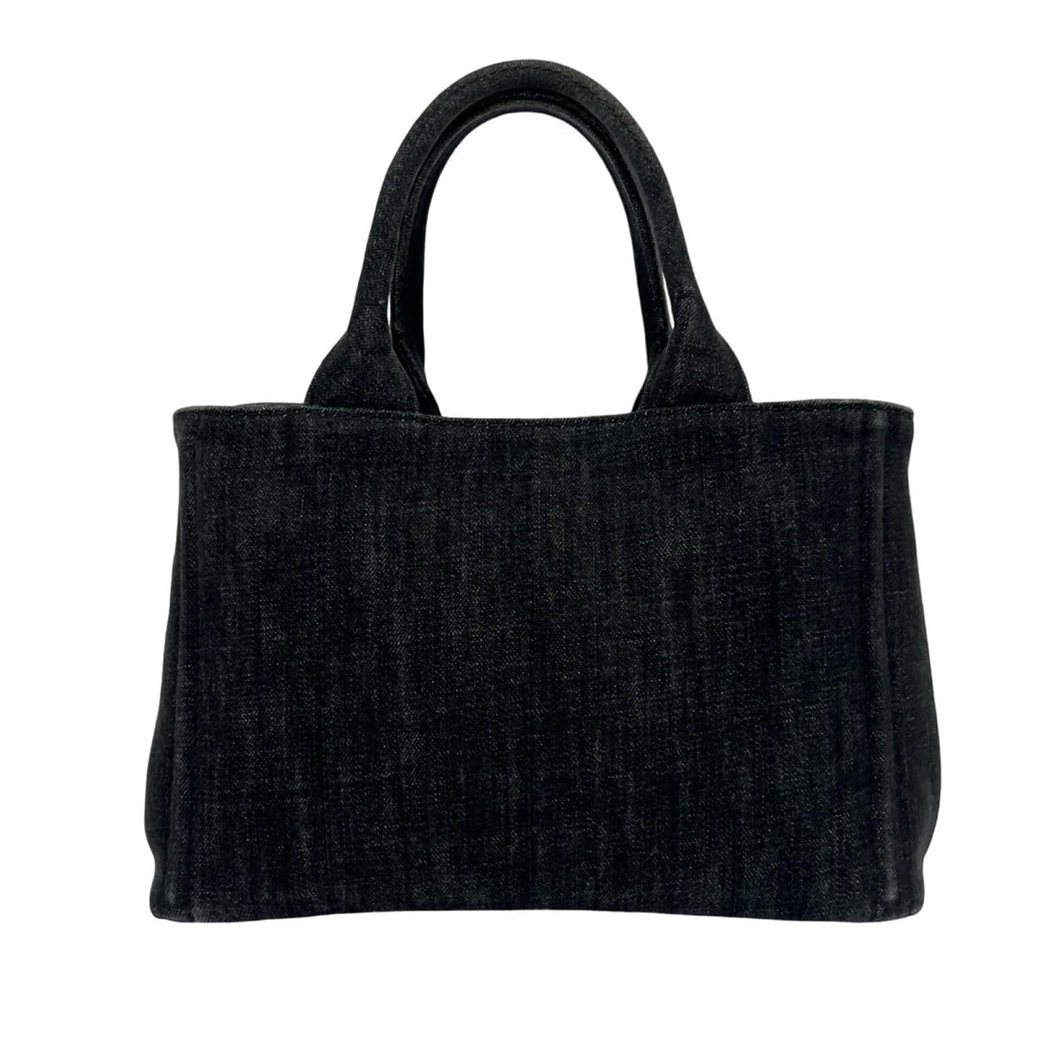 Prada Black Cotton Handbag Tote Bag (Pre-Owned)