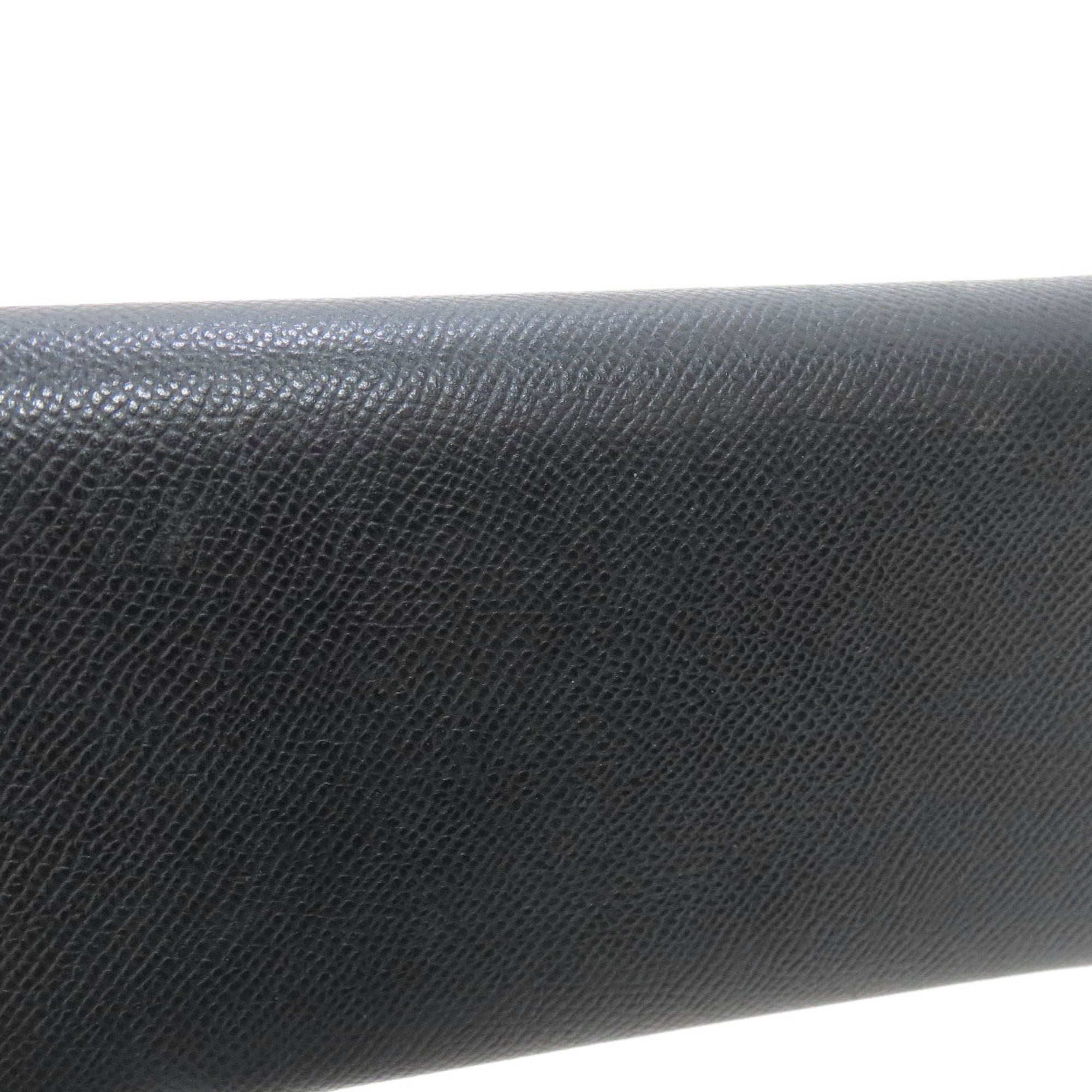 Salvatore Ferragamo Black Leather Long Wallet (Bi-Fold) (Pre-Owned)