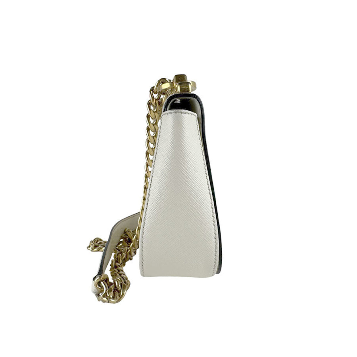 Prada White Leather Shoulder Bag (Pre-Owned)