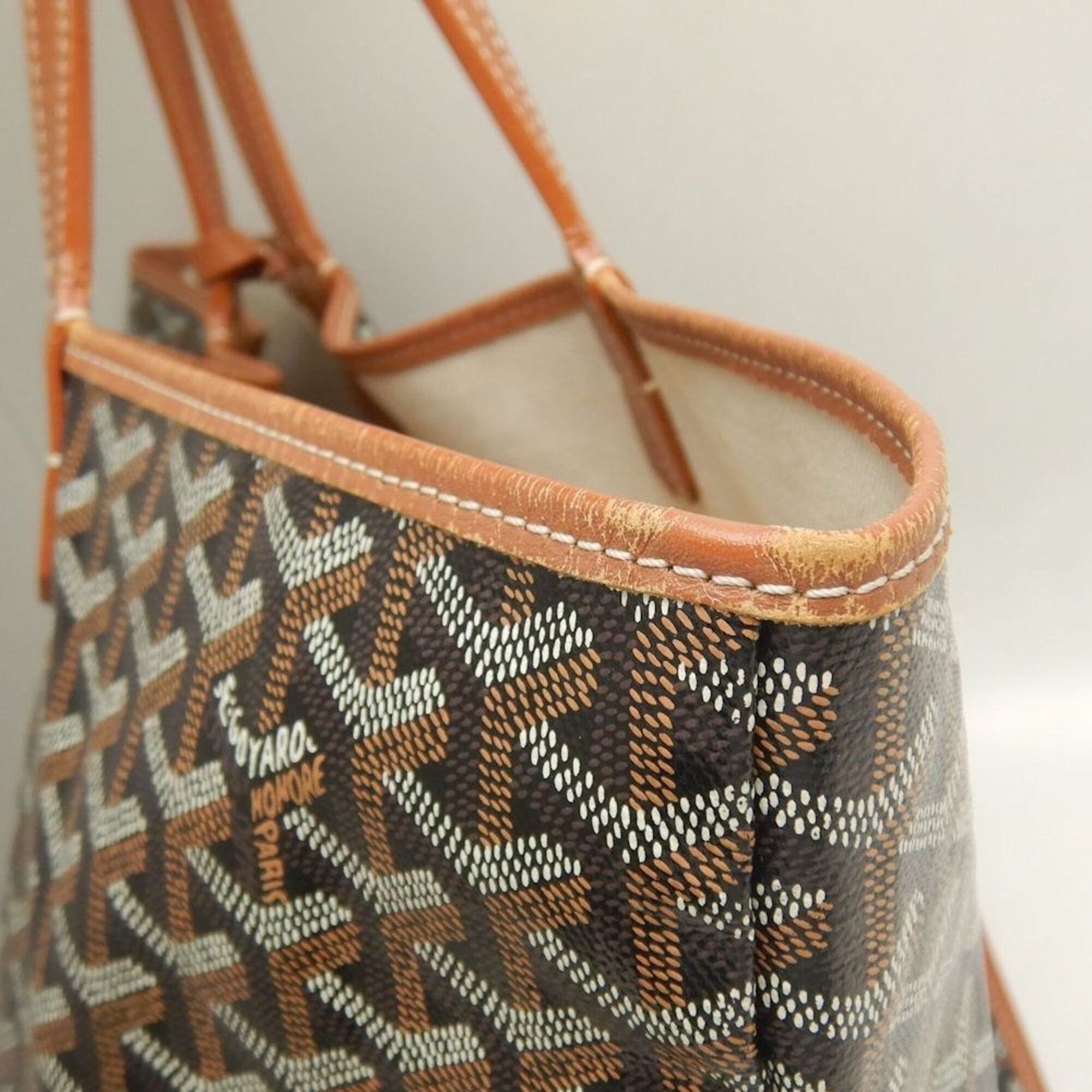 Goyard Saint Louis Black Coated Canvas Tote Bag (Pre-Owned)
