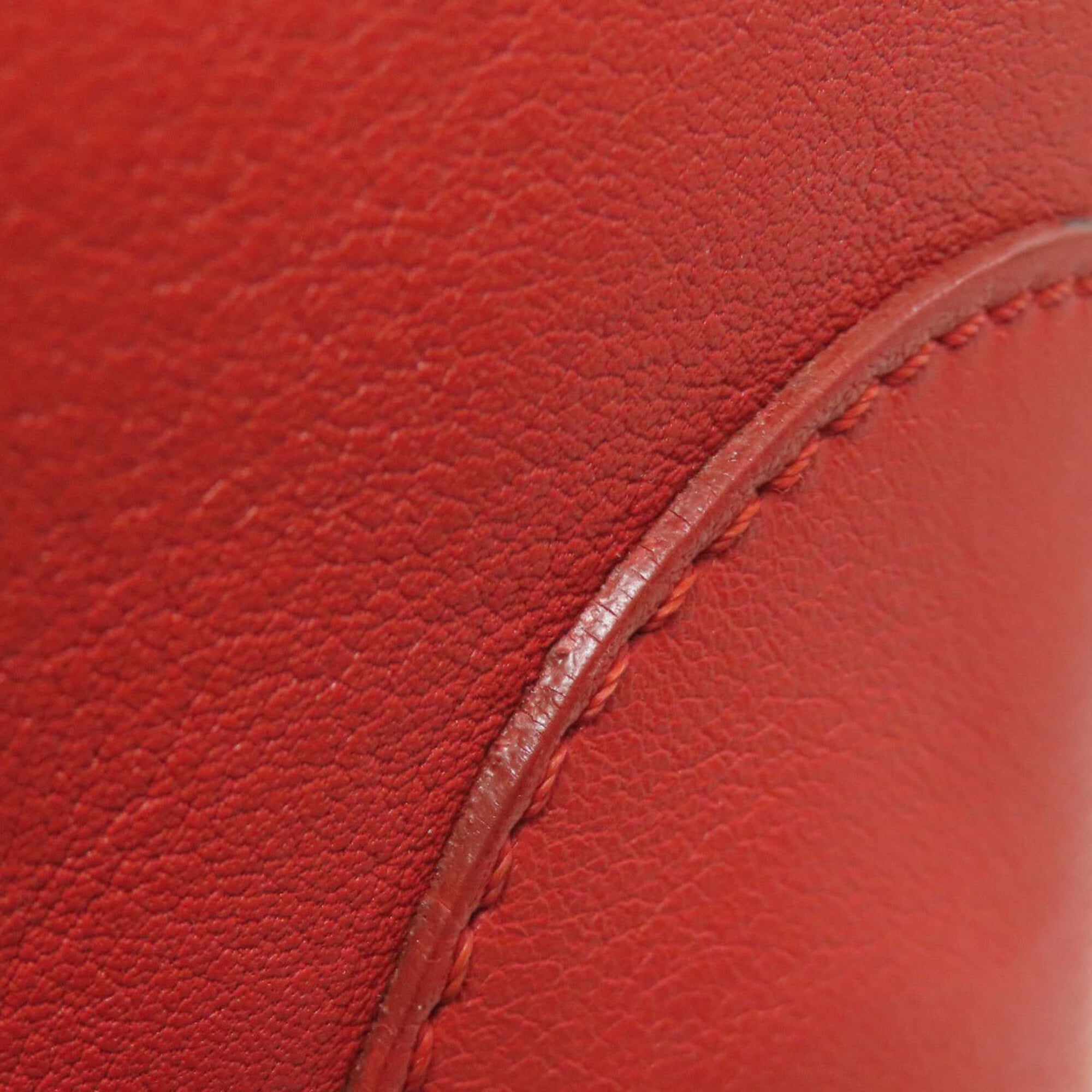 Loewe Red Color Leather Handbag (Pre-Owned)