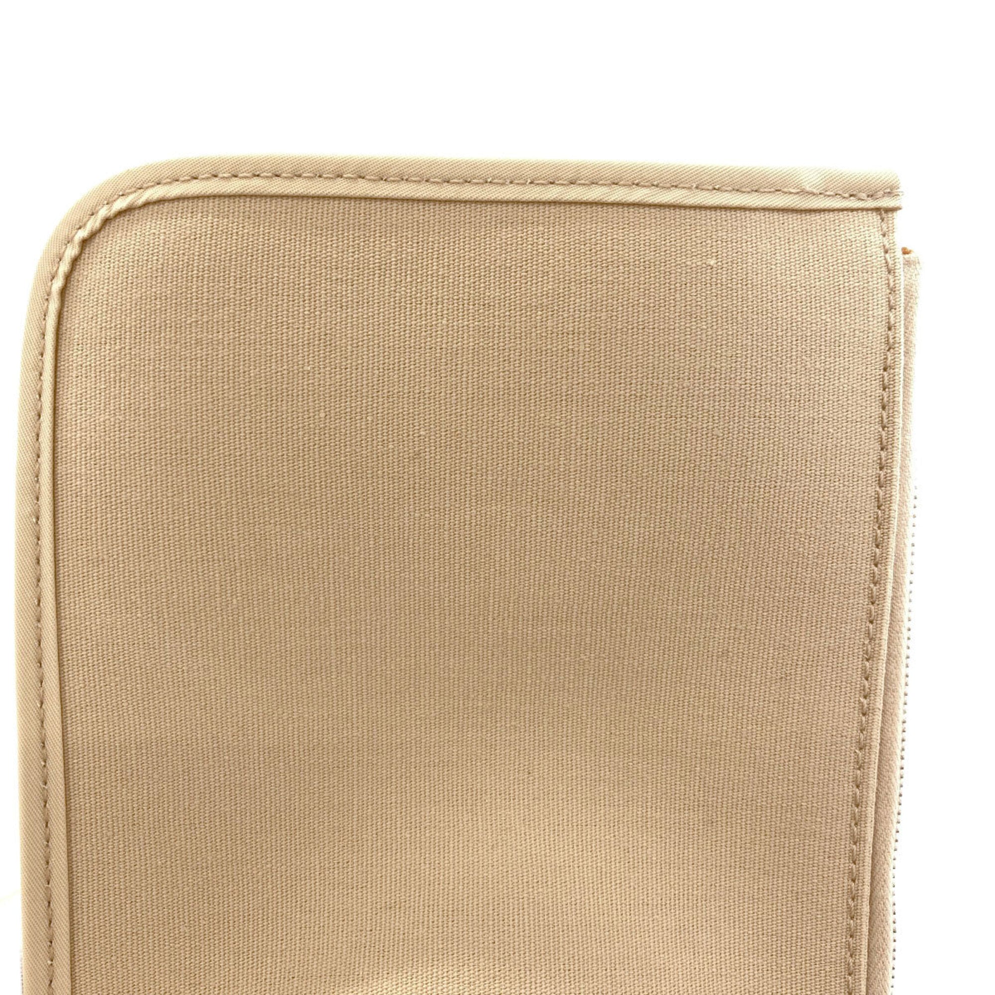 Hermes Beige Toile Officier Handbag Pouch (Pre-Owned)
