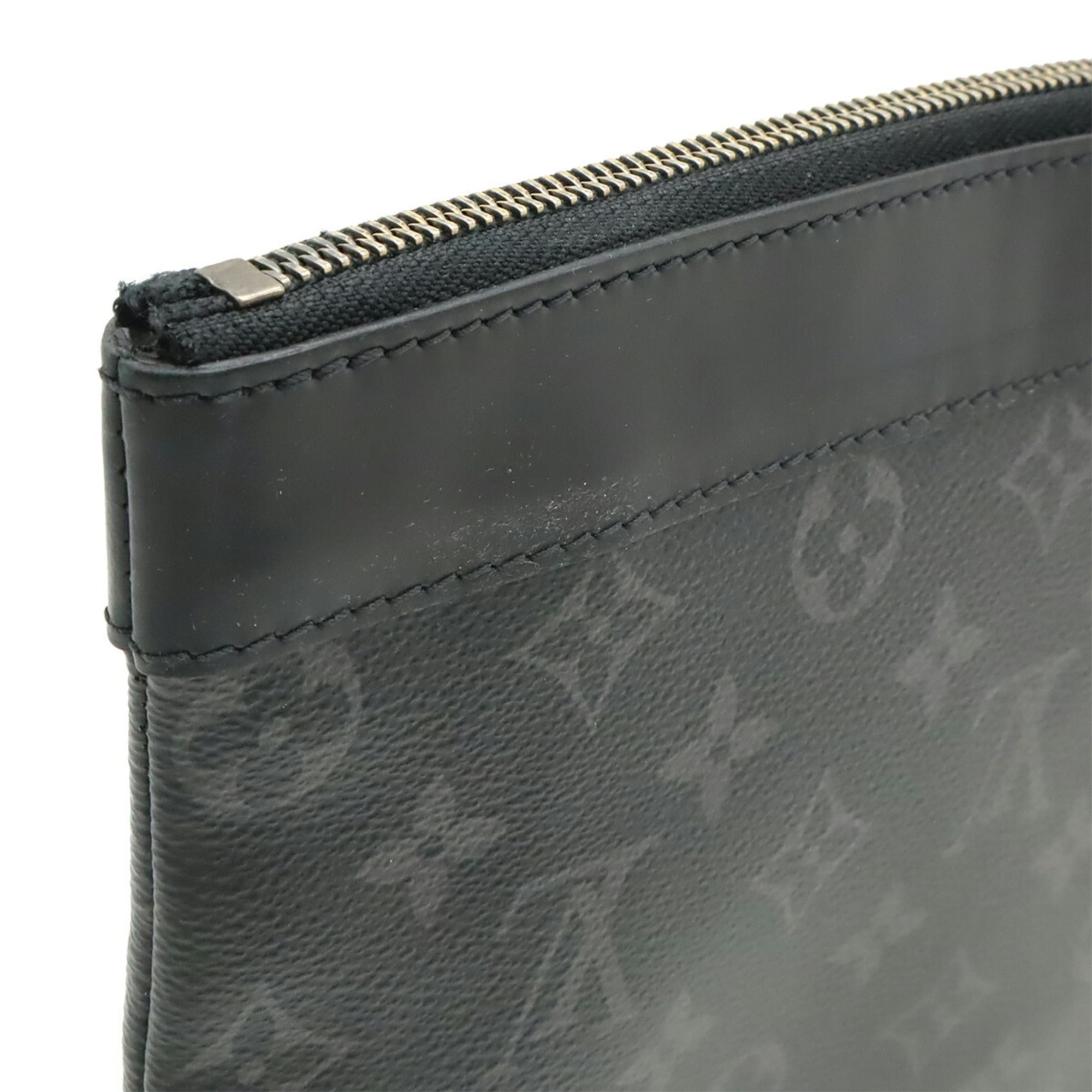 Louis Vuitton Monogram Eclipse Black Gray Monogram Eclipse Clutch Bag (Pre-Owned)