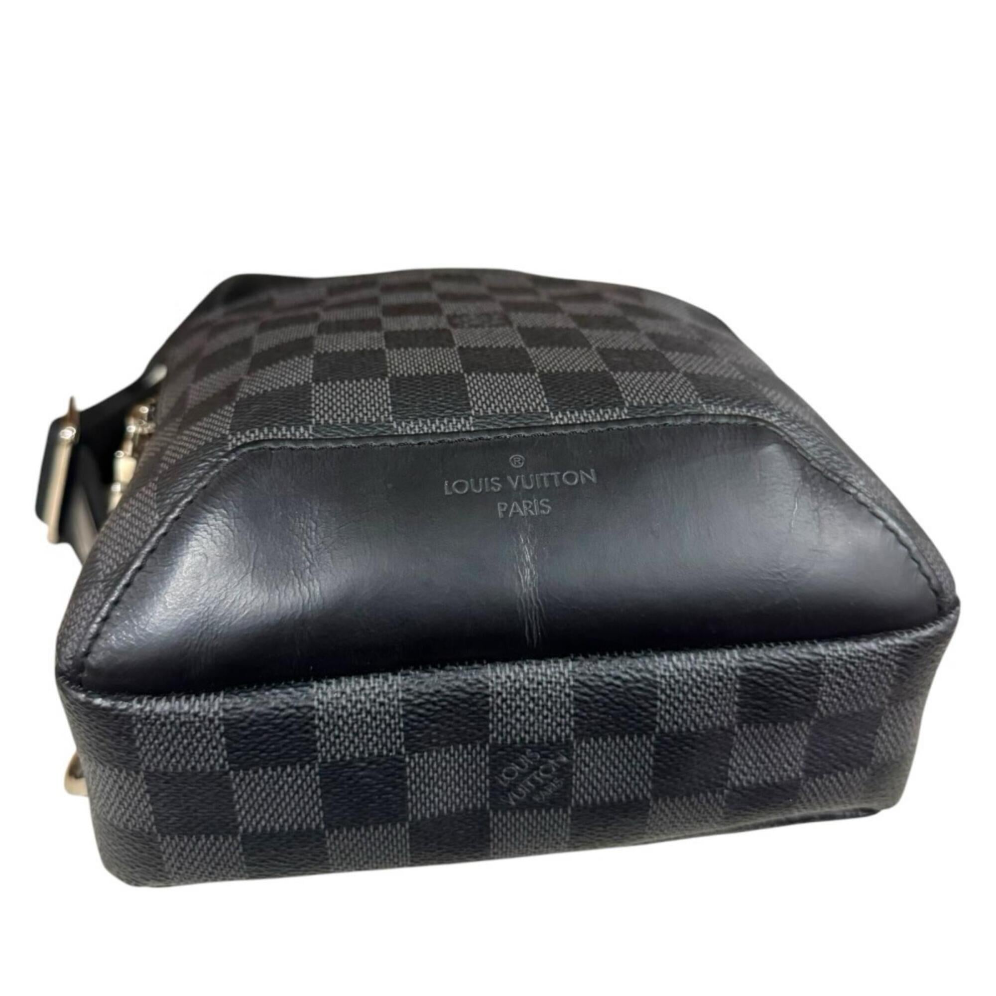 Louis Vuitton Black Gray Damier Graphite Sling Bag (Pre-Owned)