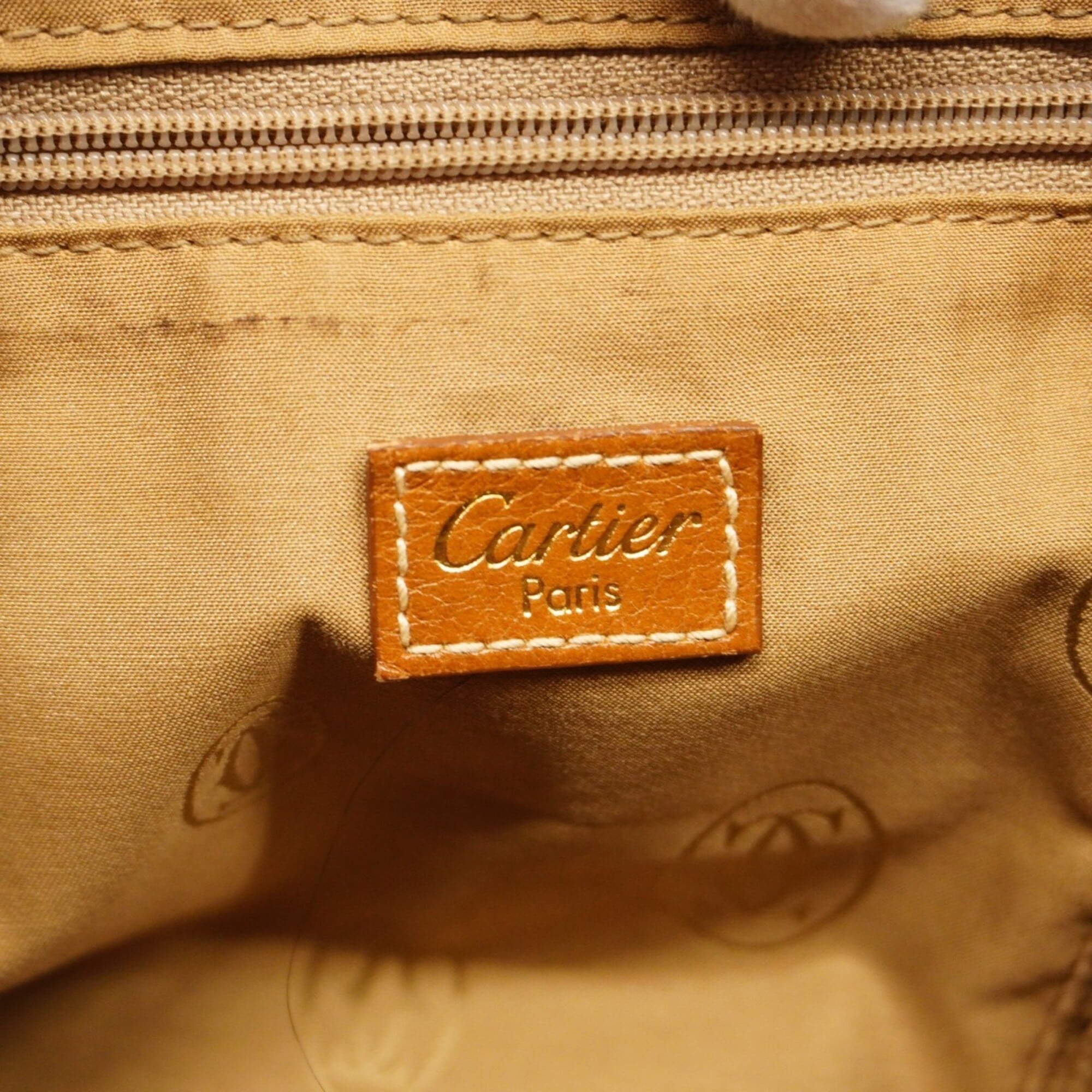 Cartier Brown Leather Handbag (Pre-Owned)