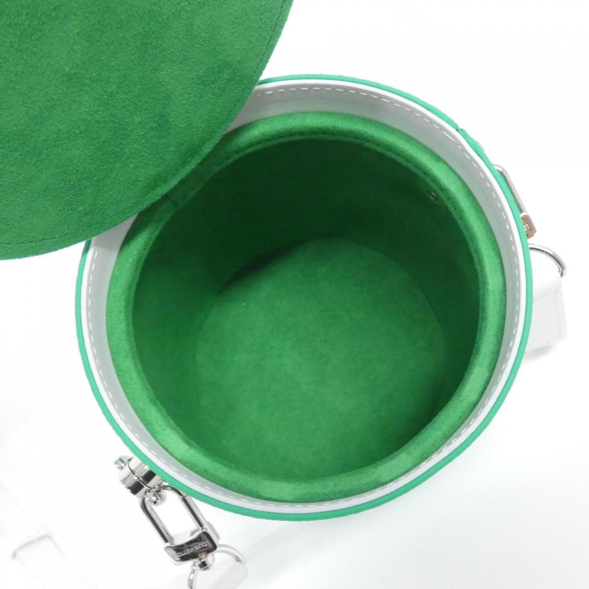 Louis Vuitton Green White Coated Canvas Handbag (Pre-Owned)
