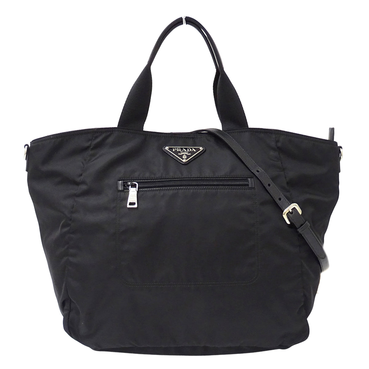 Prada Black Nylon Handbag Shoulder Bag Tote Bag (Pre-Owned)