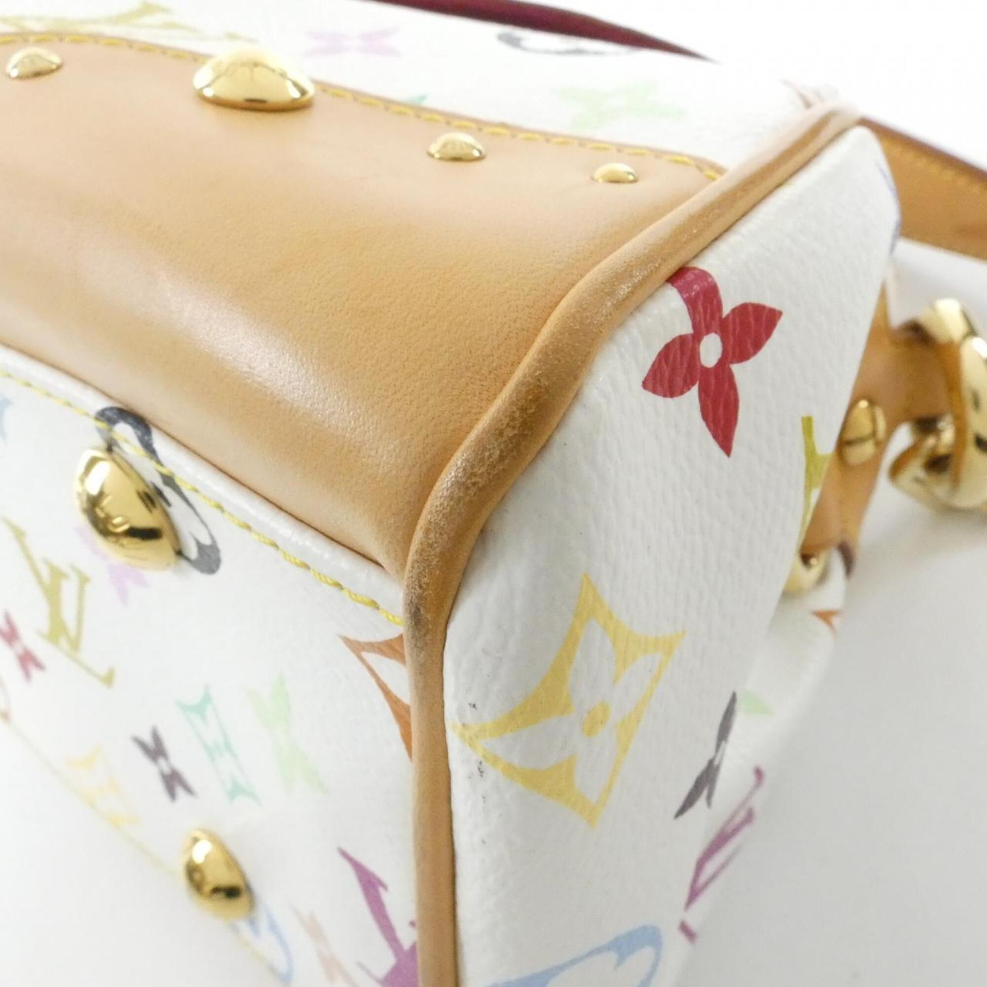 Louis Vuitton Multi-Color White Coated Canvas Shoulder Bag (Pre-Owned)