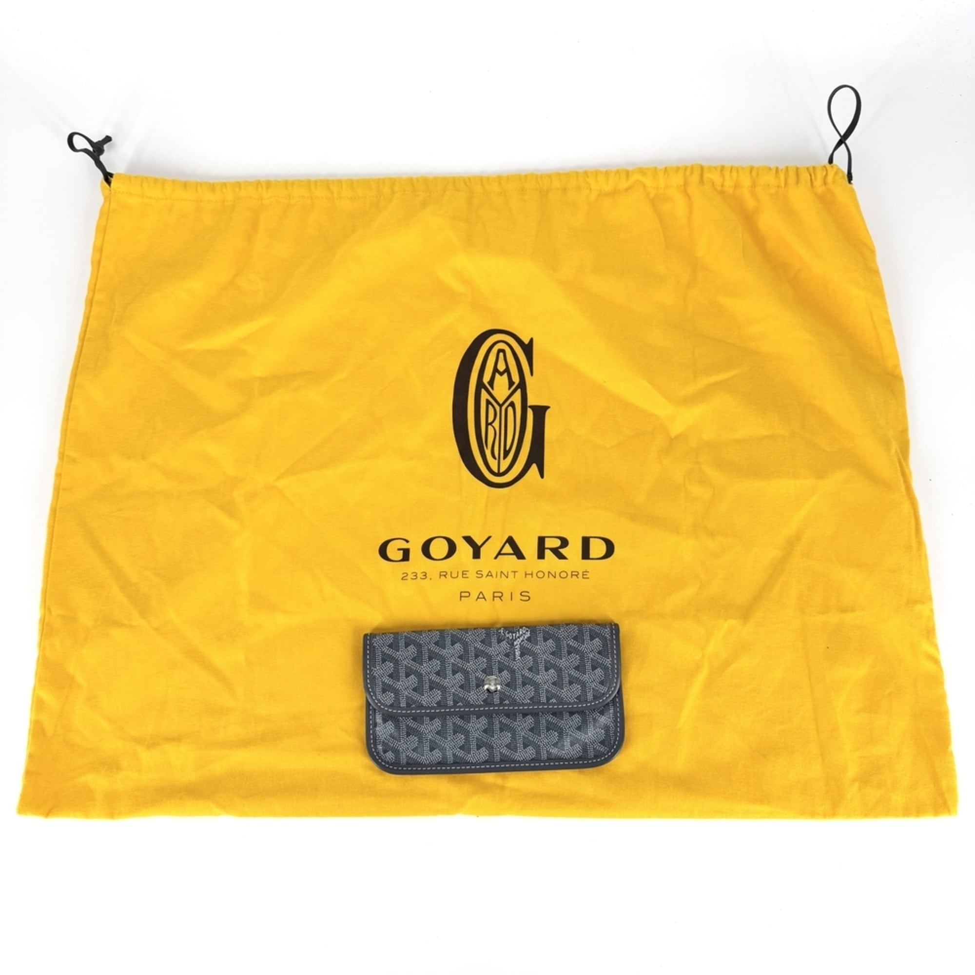 Goyard Gray White Coated Canvas Handbag Pouch Tote Bag (Pre-Owned)