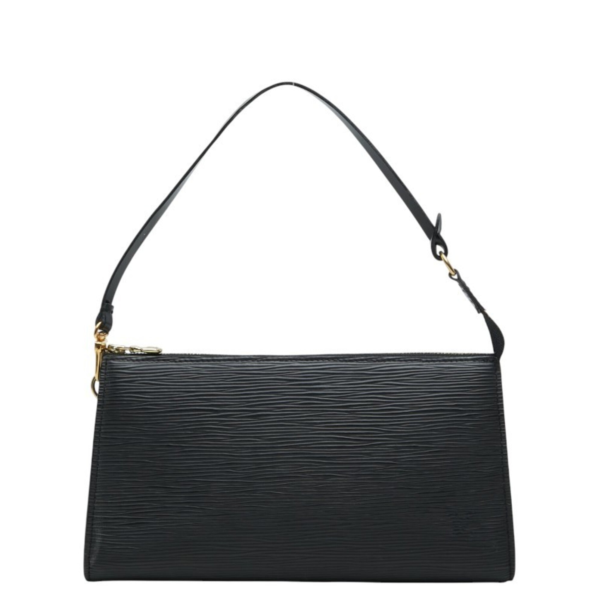 Louis Vuitton Black Noir Leather Handbag Pochette (Pre-Owned)