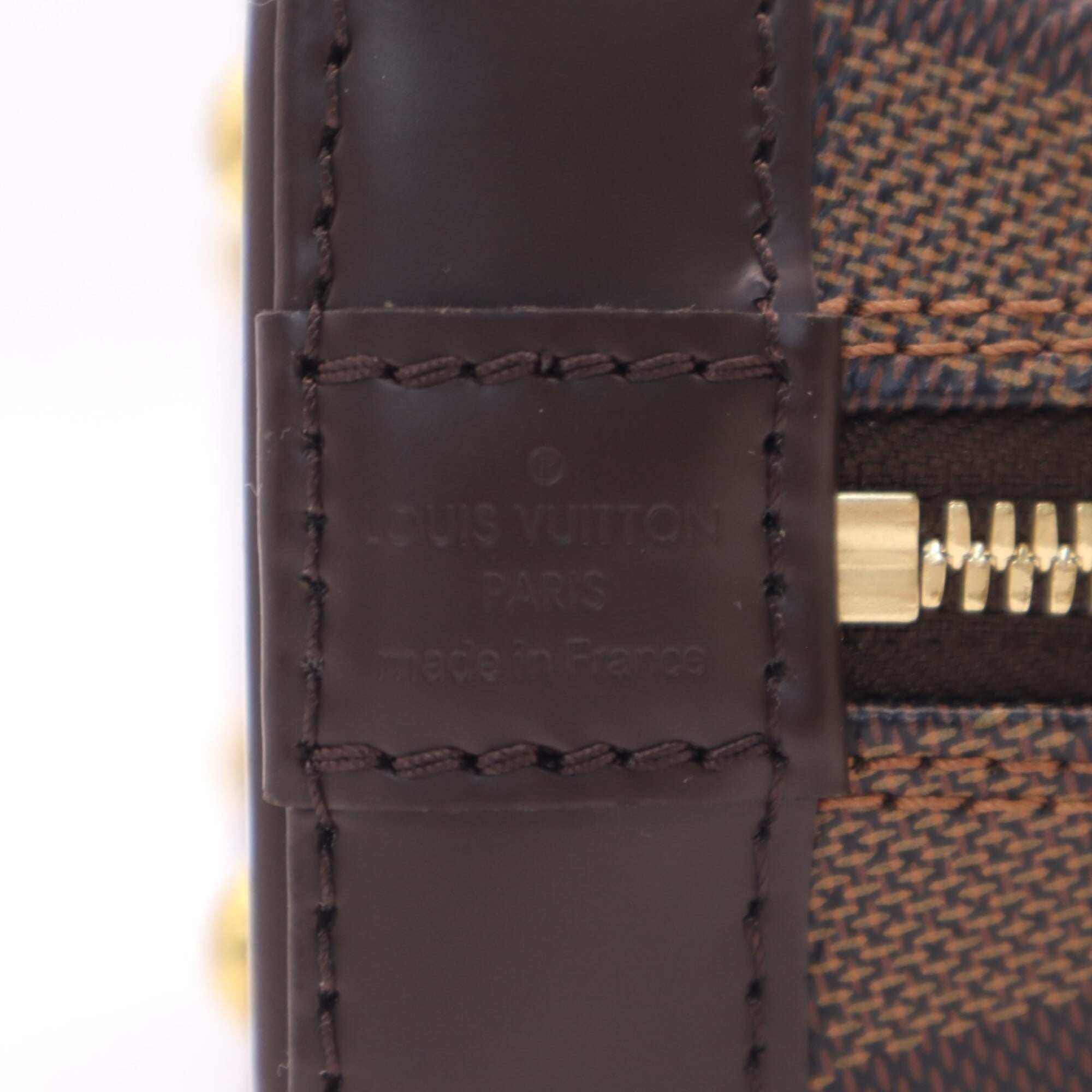 Louis Vuitton Damier Beige Brown Damier Canvas Coated Canvas Leather Handbag Pouch (Pre-Owned)