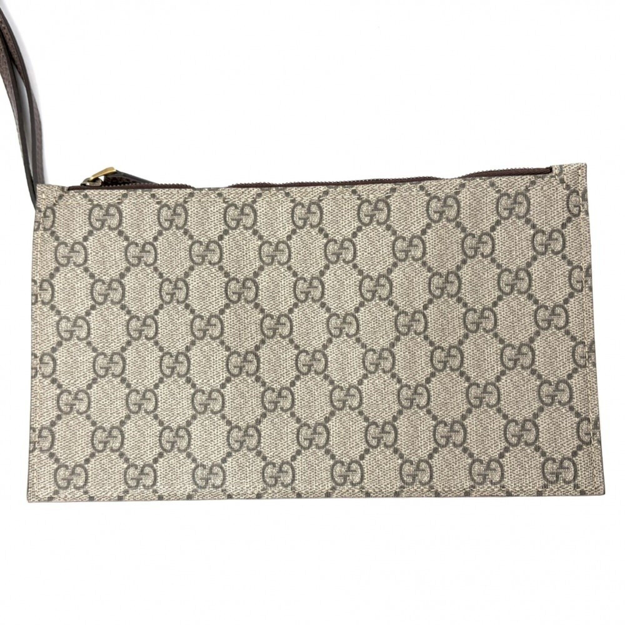Gucci Beige Brown Gg Supreme Leather Handbag Tote Bag (Pre-Owned)