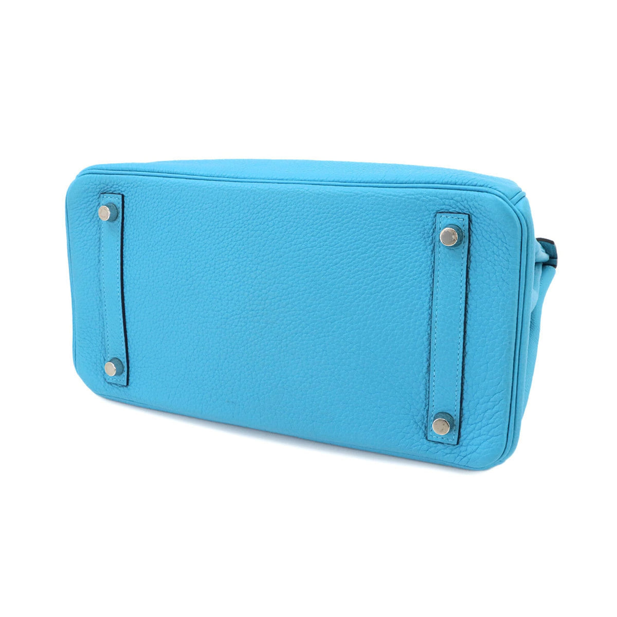Hermes Blue Togo Leather Handbag (Pre-Owned)