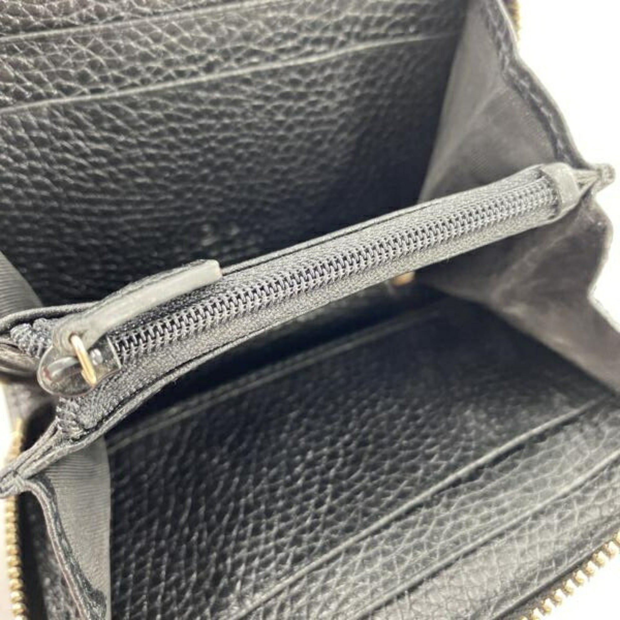 Gucci Black Leather Coin Purse/Coin Case (Pre-Owned)