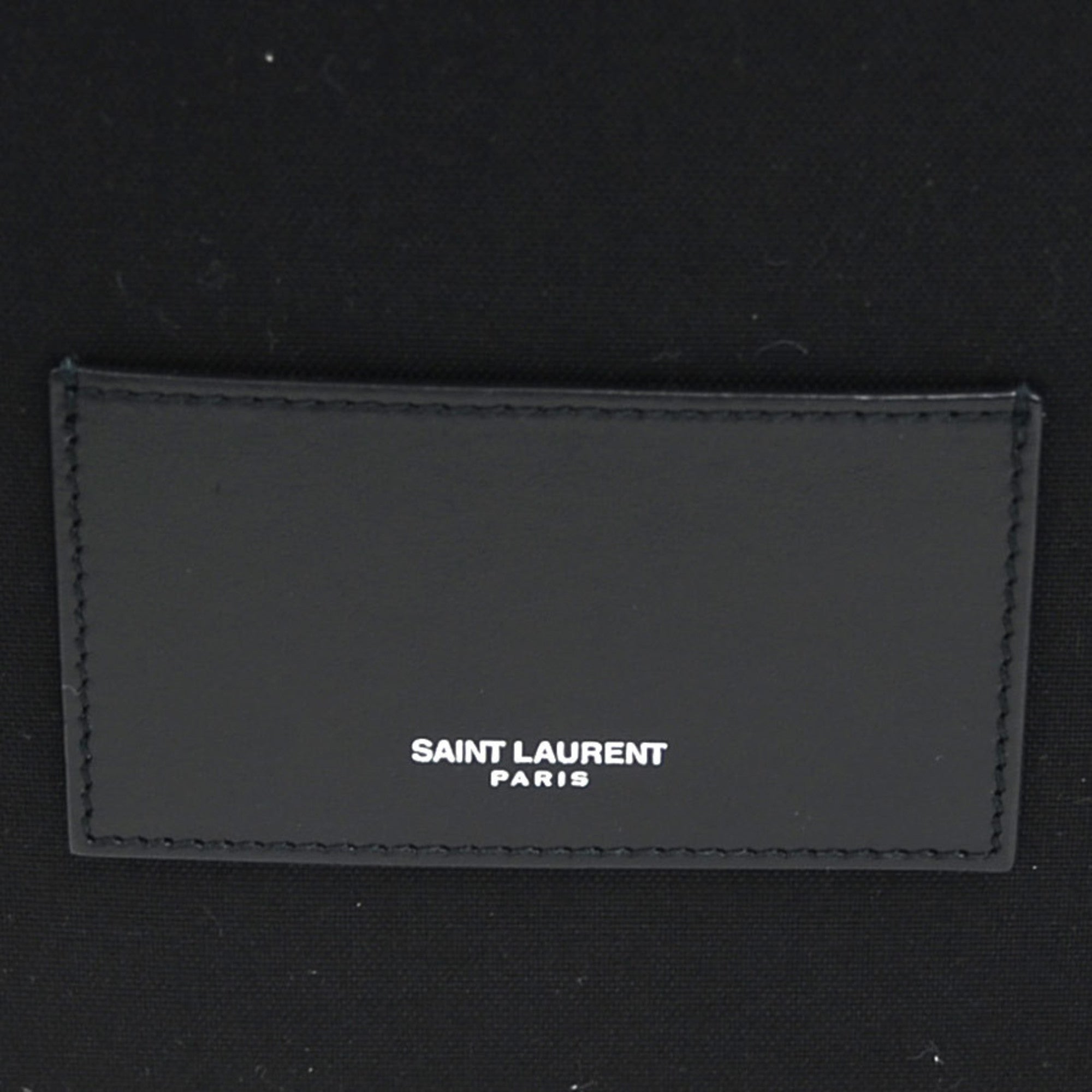 Saint Laurent Black Khaki Canvas Leather Backpack (Pre-Owned)