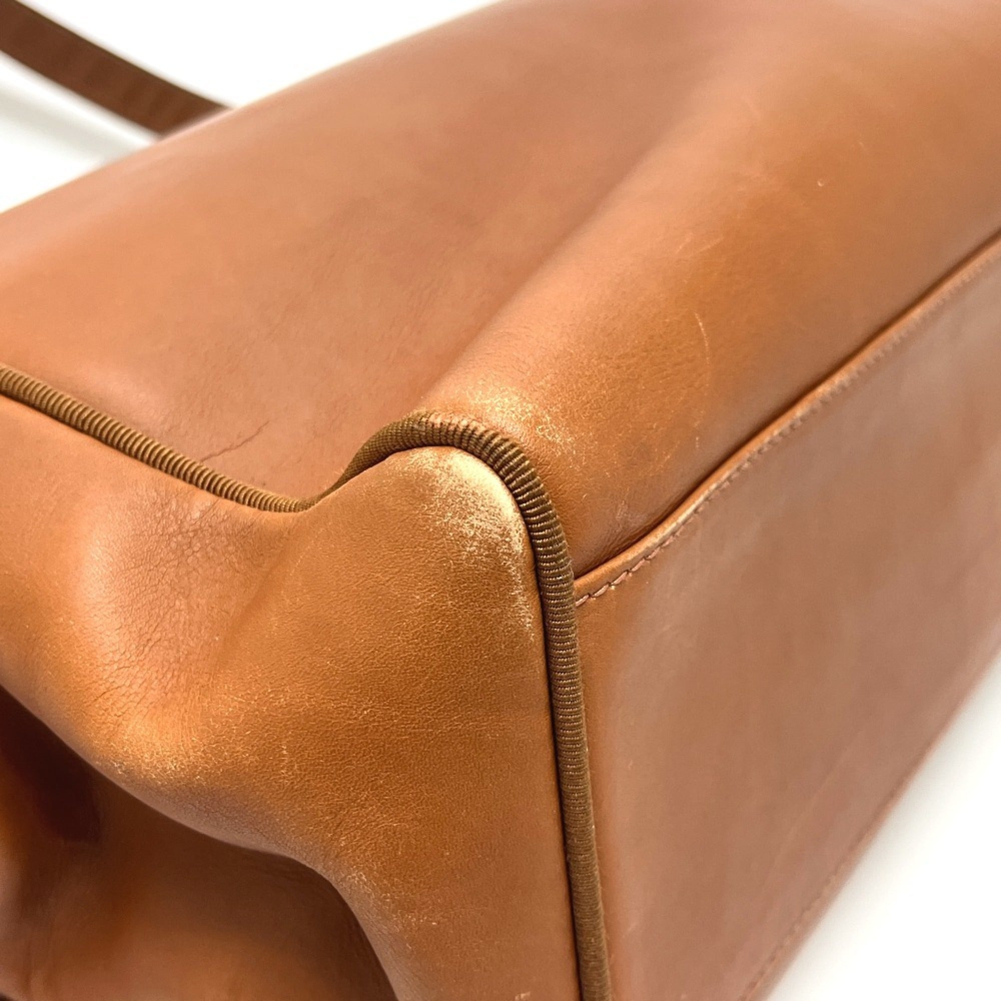 Salvatore Ferragamo Brown Leather Handbag Tote Bag (Pre-Owned)