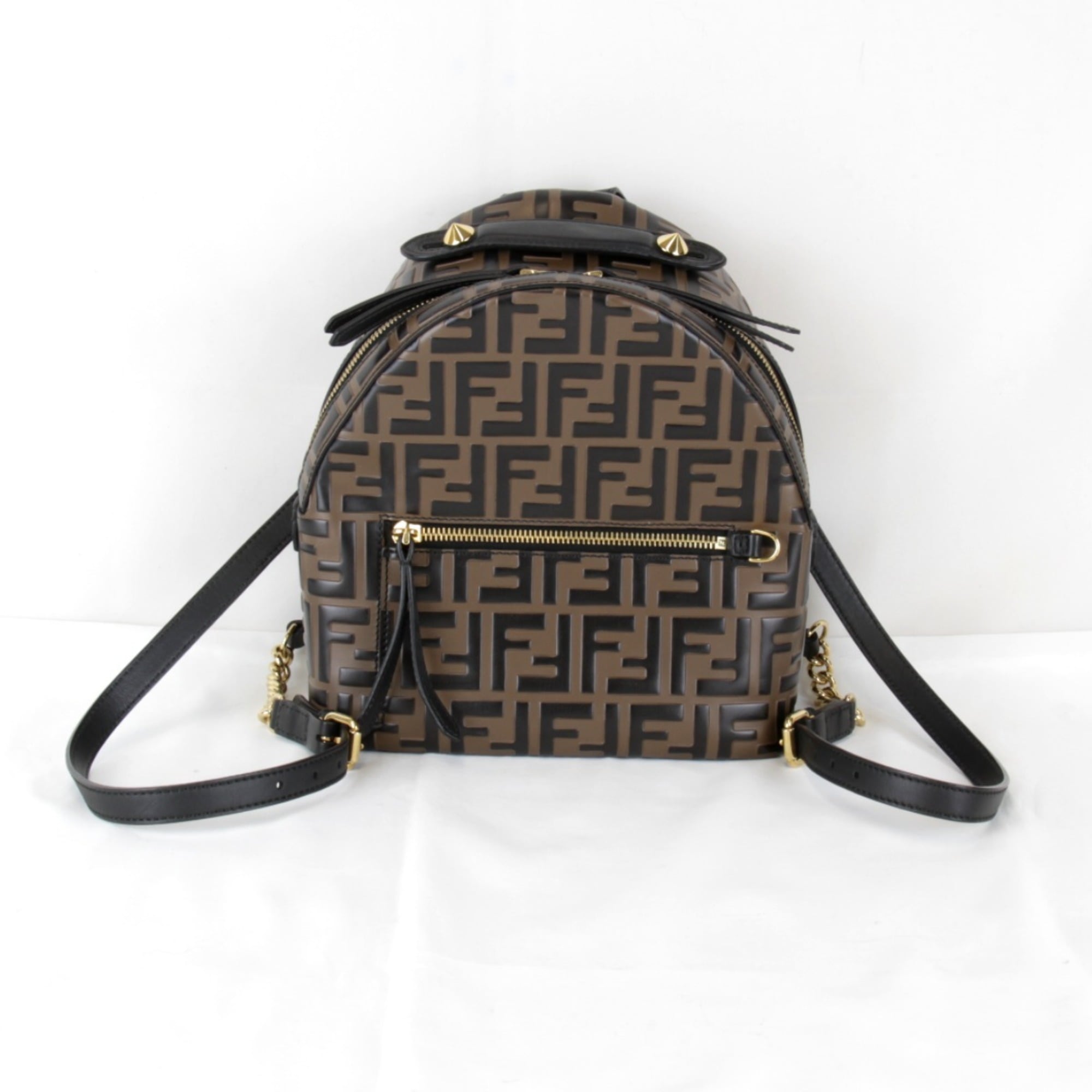 Fendi Zucca Brown Pvc Leather Backpack (Pre-Owned)