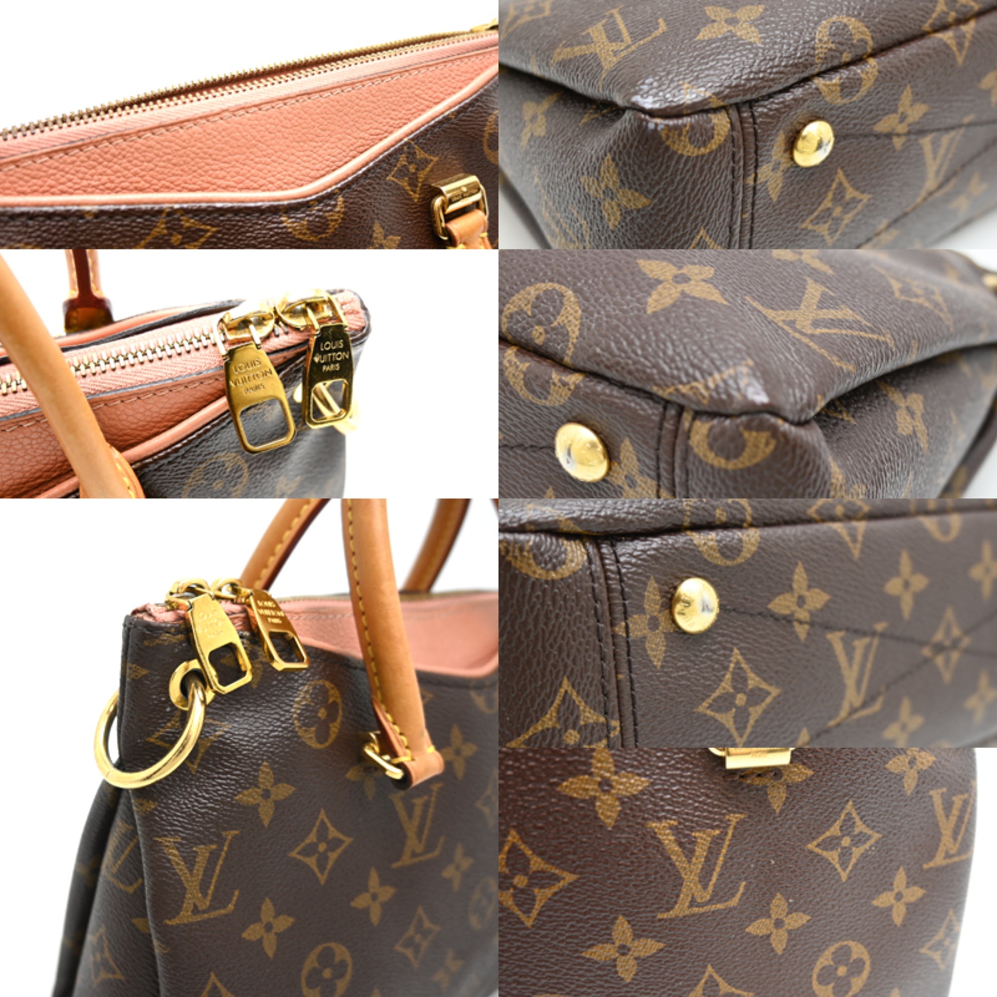 Louis Vuitton Brown Pink Monogram Handbag (Pre-Owned)