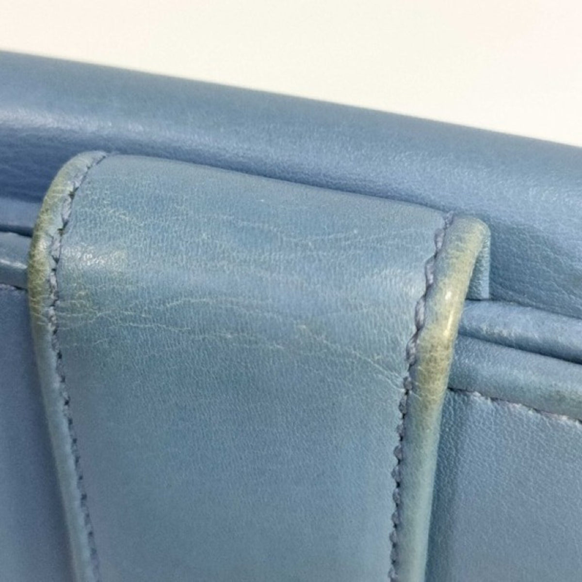 Gucci Blue Leather Long Wallet (Bi-Fold) (Pre-Owned)