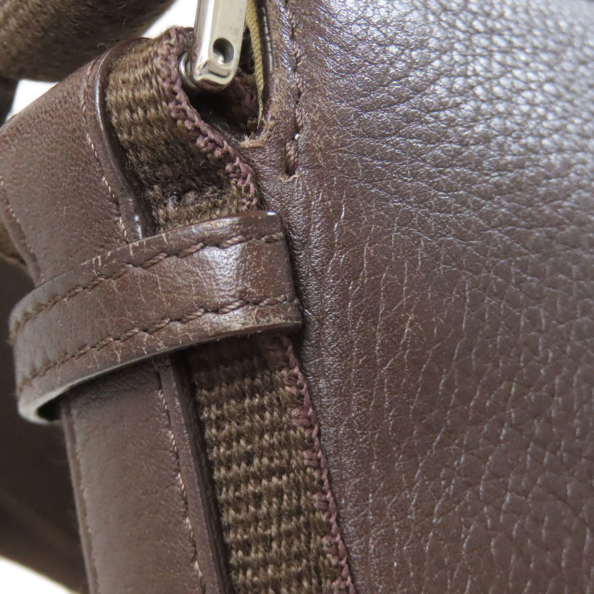 Christian Dior Brown Canvas Leather Shoulder Bag (Pre-Owned)
