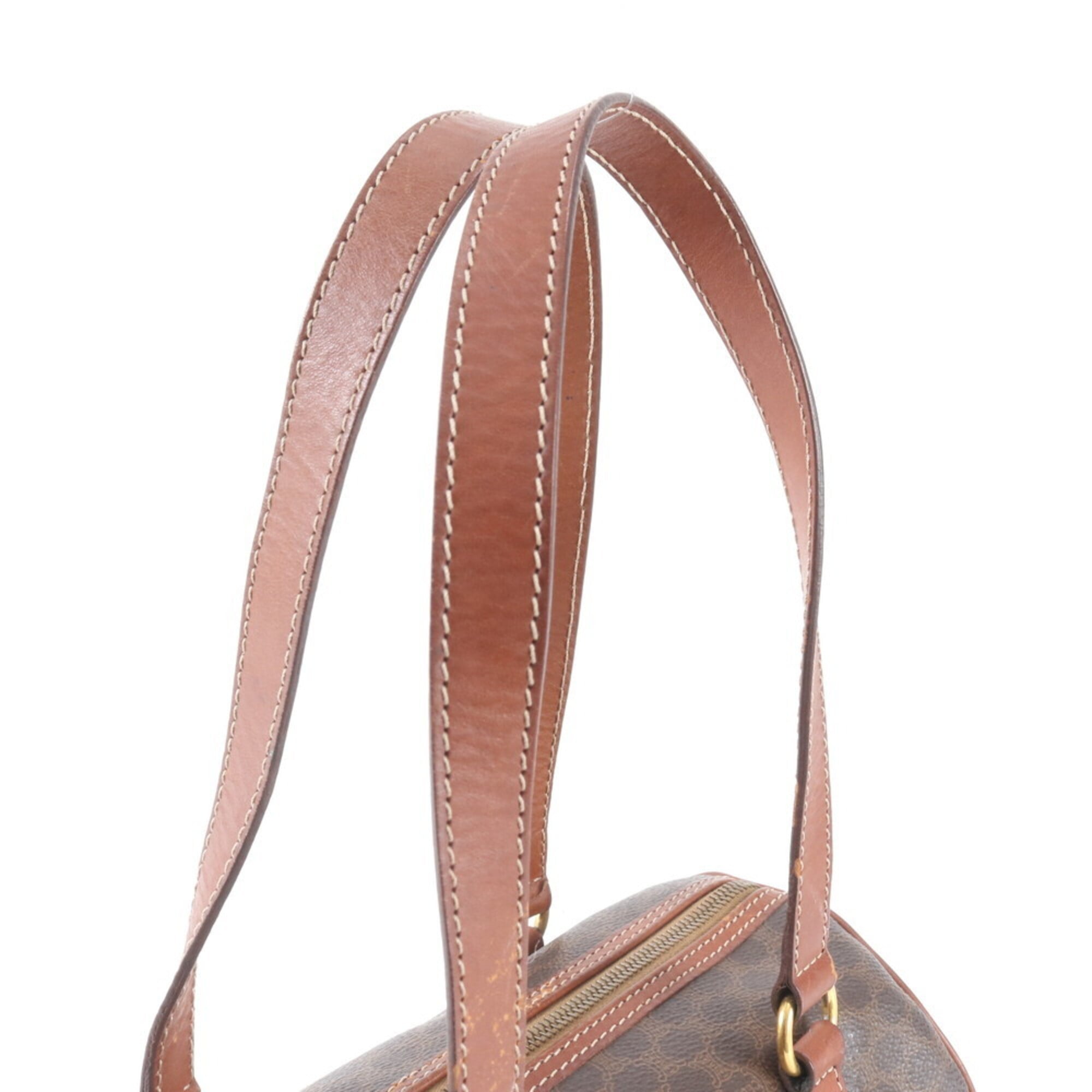 Celine Brown Leather Coated Canvas Shoulder Bag (Pre-Owned)