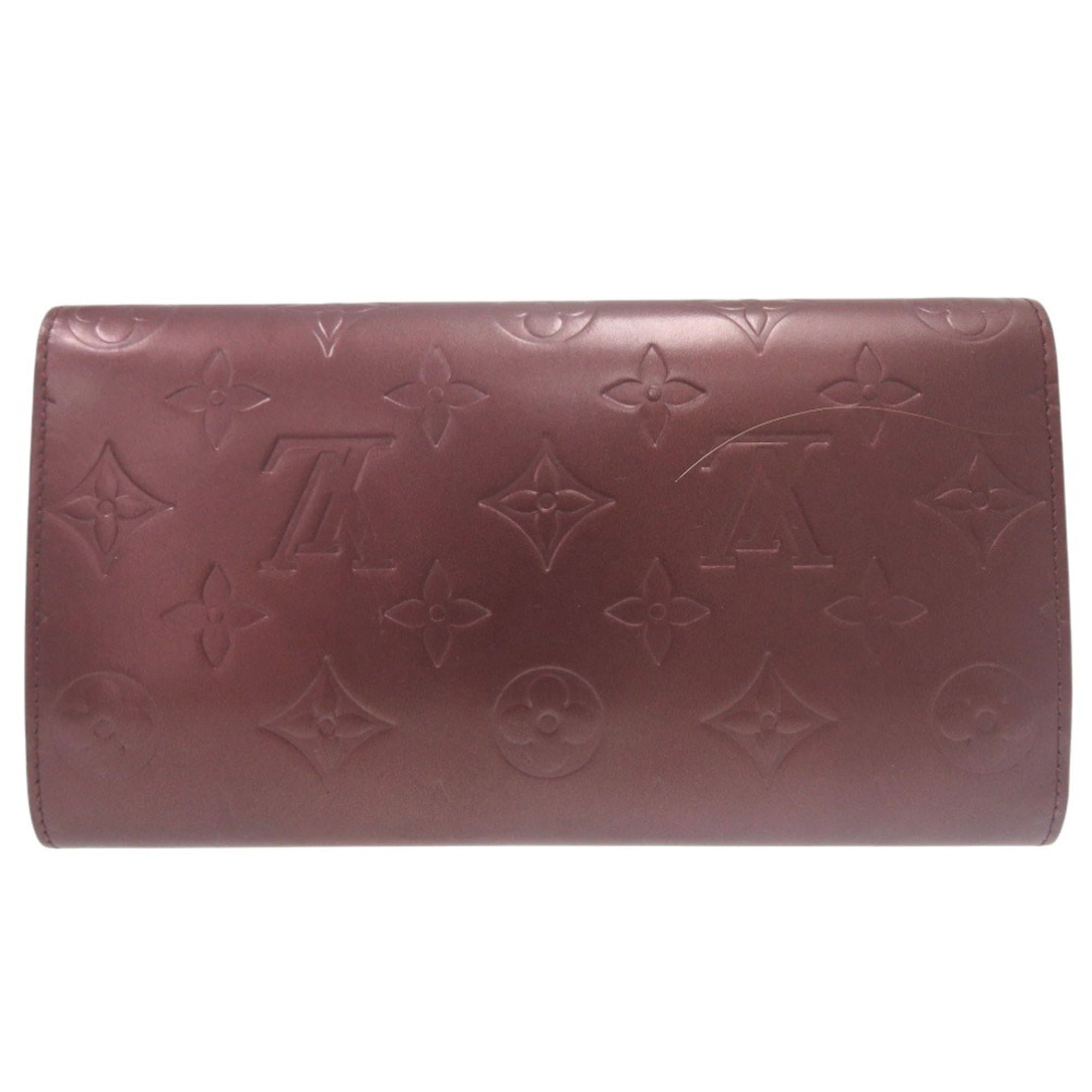Louis Vuitton Violet Monogram Mat Long Wallet (Tri-Fold) (Pre-Owned)