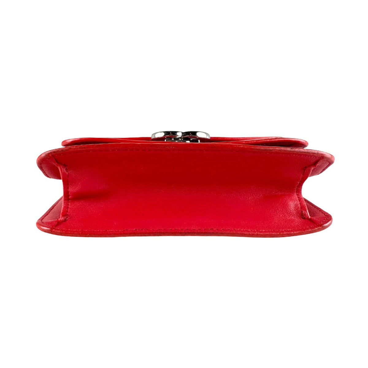 Chanel Red Color Leather Shoulder Bag (Pre-Owned)