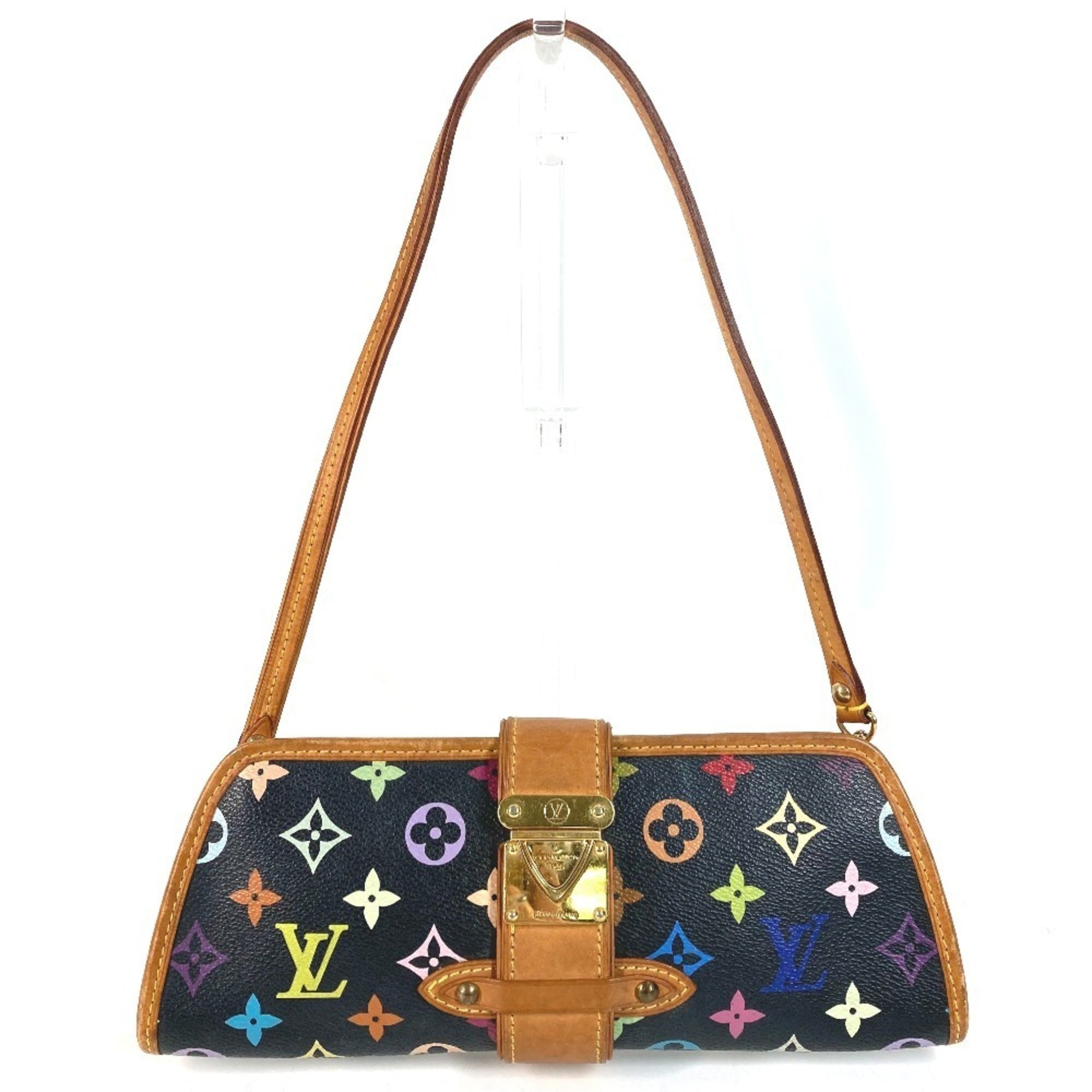 Louis Vuitton Black Monogram Multicolore Canvas Clutch Bag Handbag Pouch Shoulder Bag (Pre-Owned)