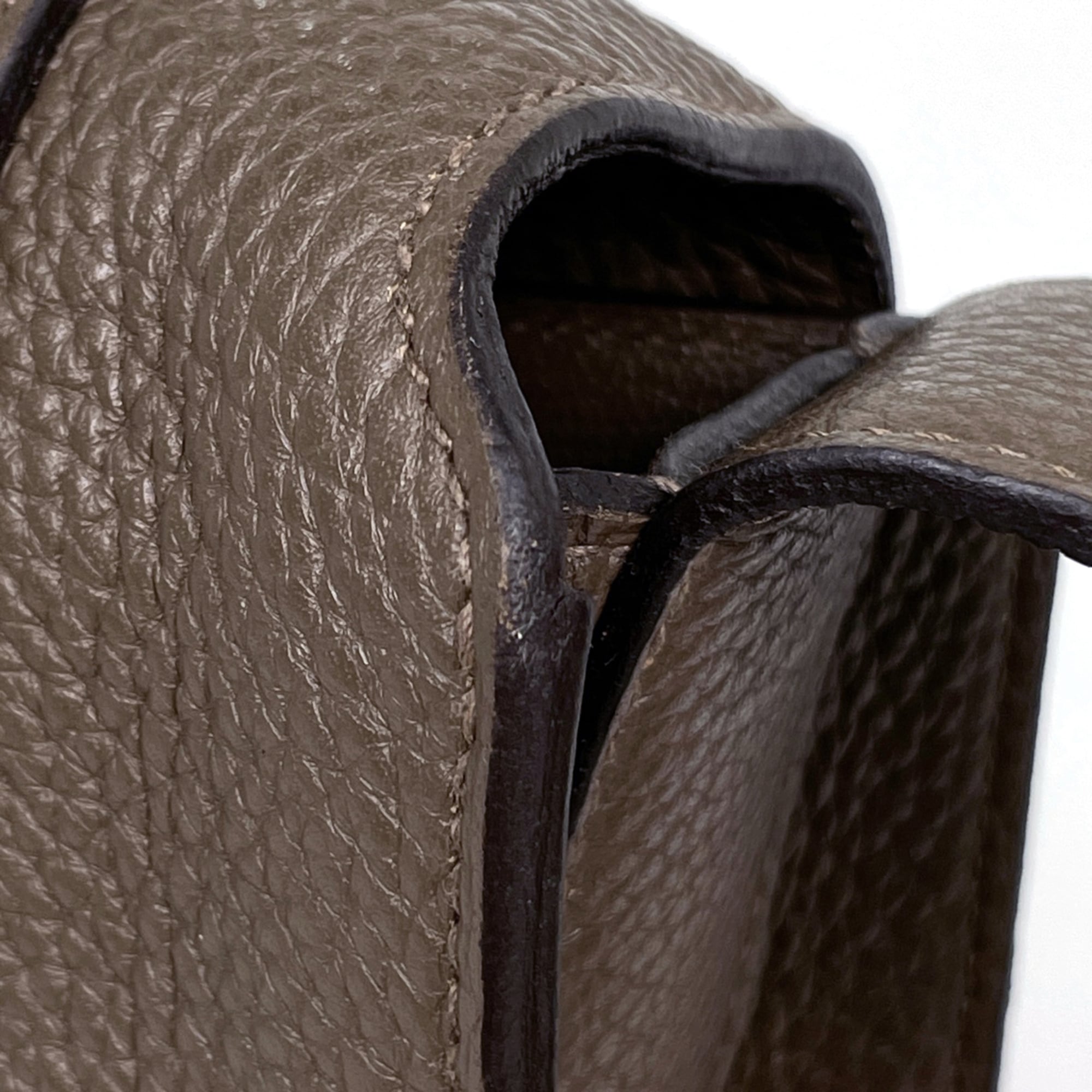 Hermes Etain Taurillon Clemence Leather Shoulder Bag (Pre-Owned)