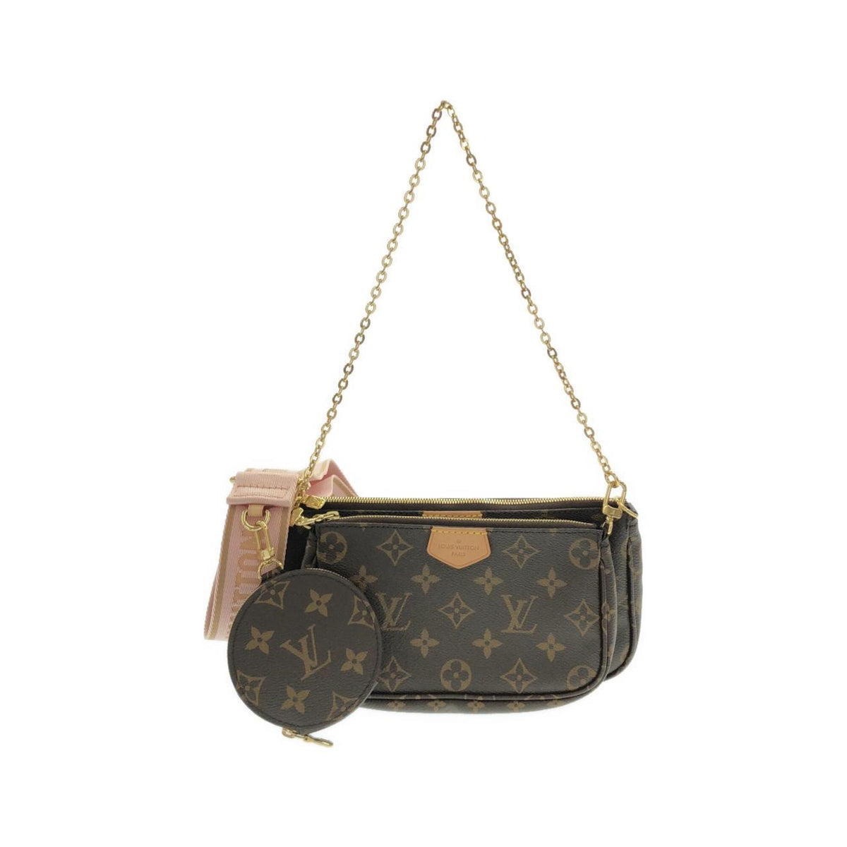 Louis Vuitton Monogram Marron Rose Clair Coated Canvas Shoulder Bag (Pre-Owned)