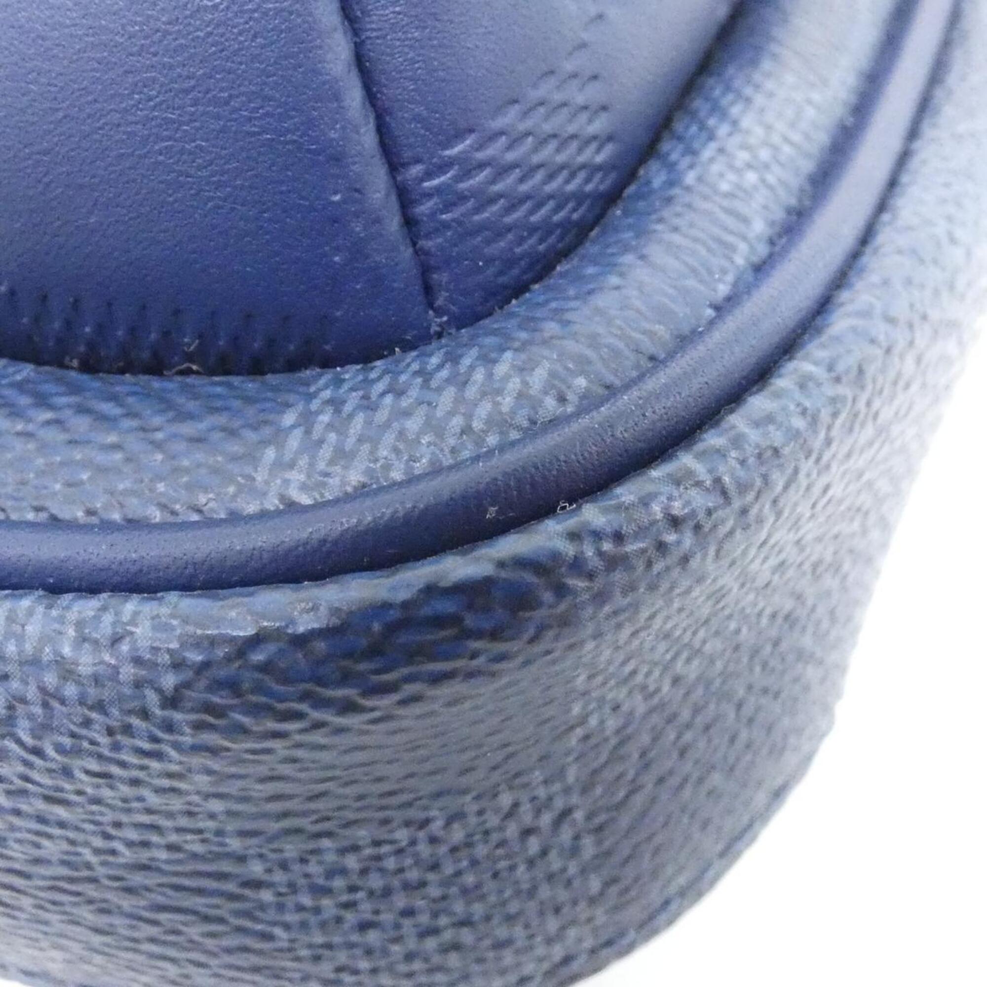 Louis Vuitton Blue Coated Canvas Leather Shoulder Bag (Pre-Owned)